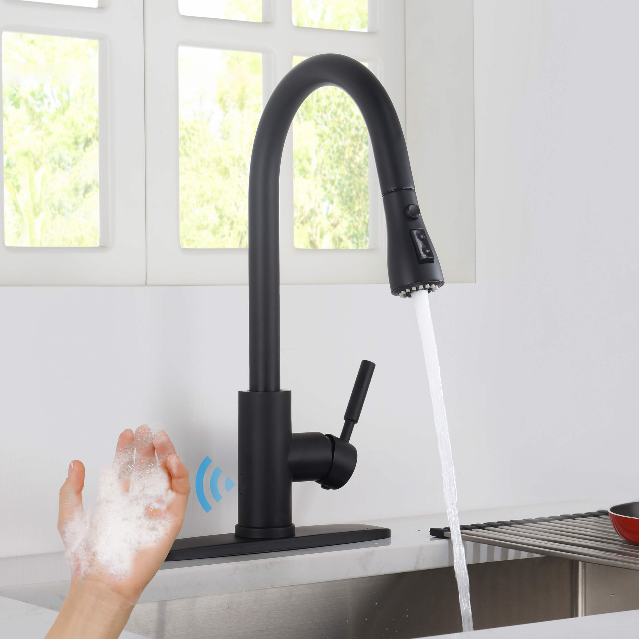Value Collection - Single Handle Pull Down Kitchen Faucet With Touch Sensor - F102-S
