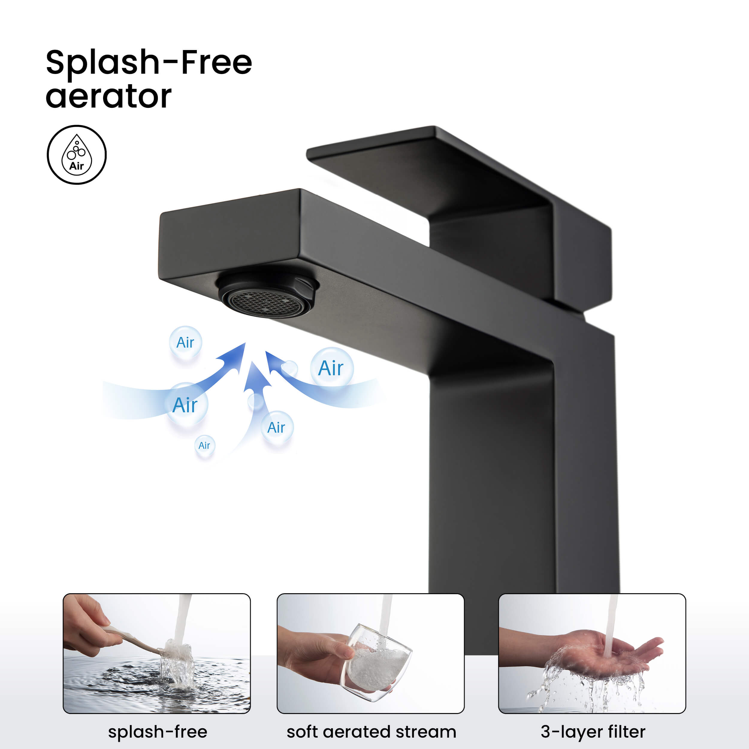 Value Collection - Single Handle Bathroom Vanity Sink Faucet with Pop Up Drain - F202