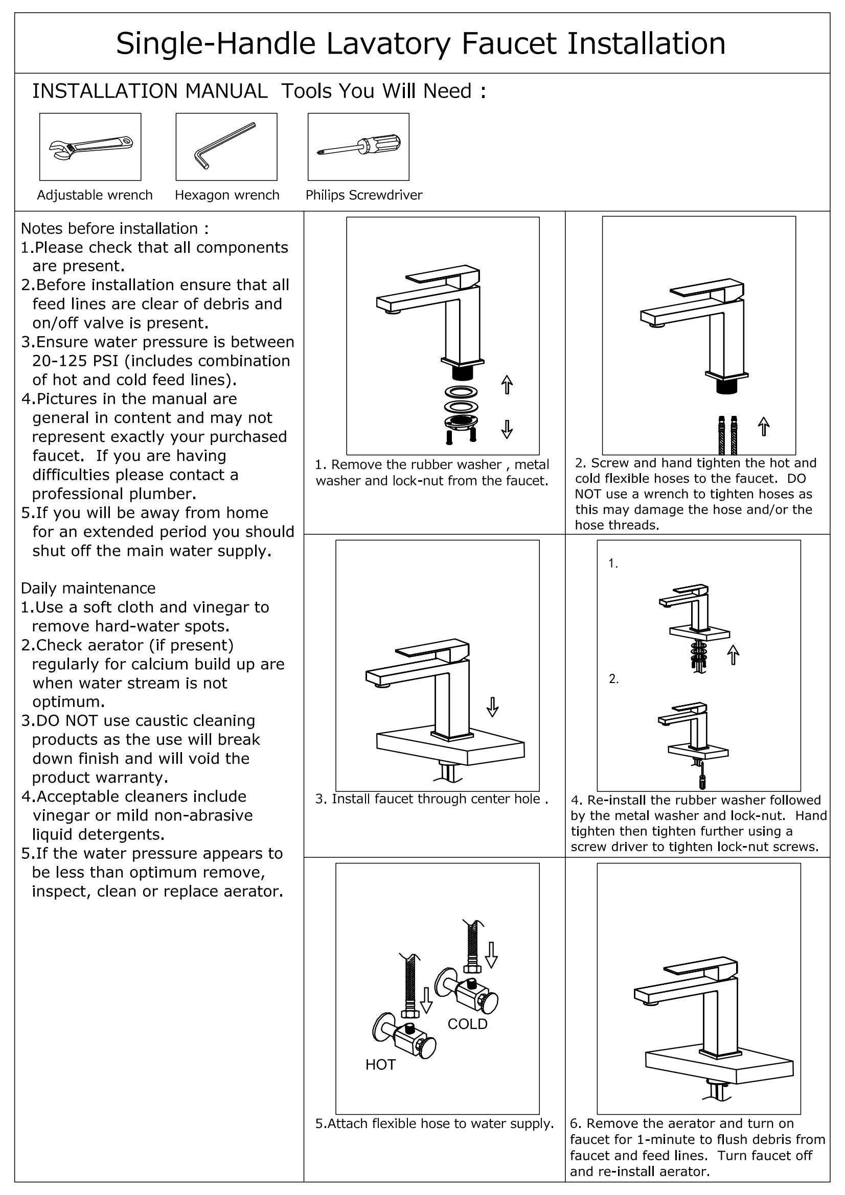 F231 Single Hole Basin Faucet with Pop Up (Chrome)