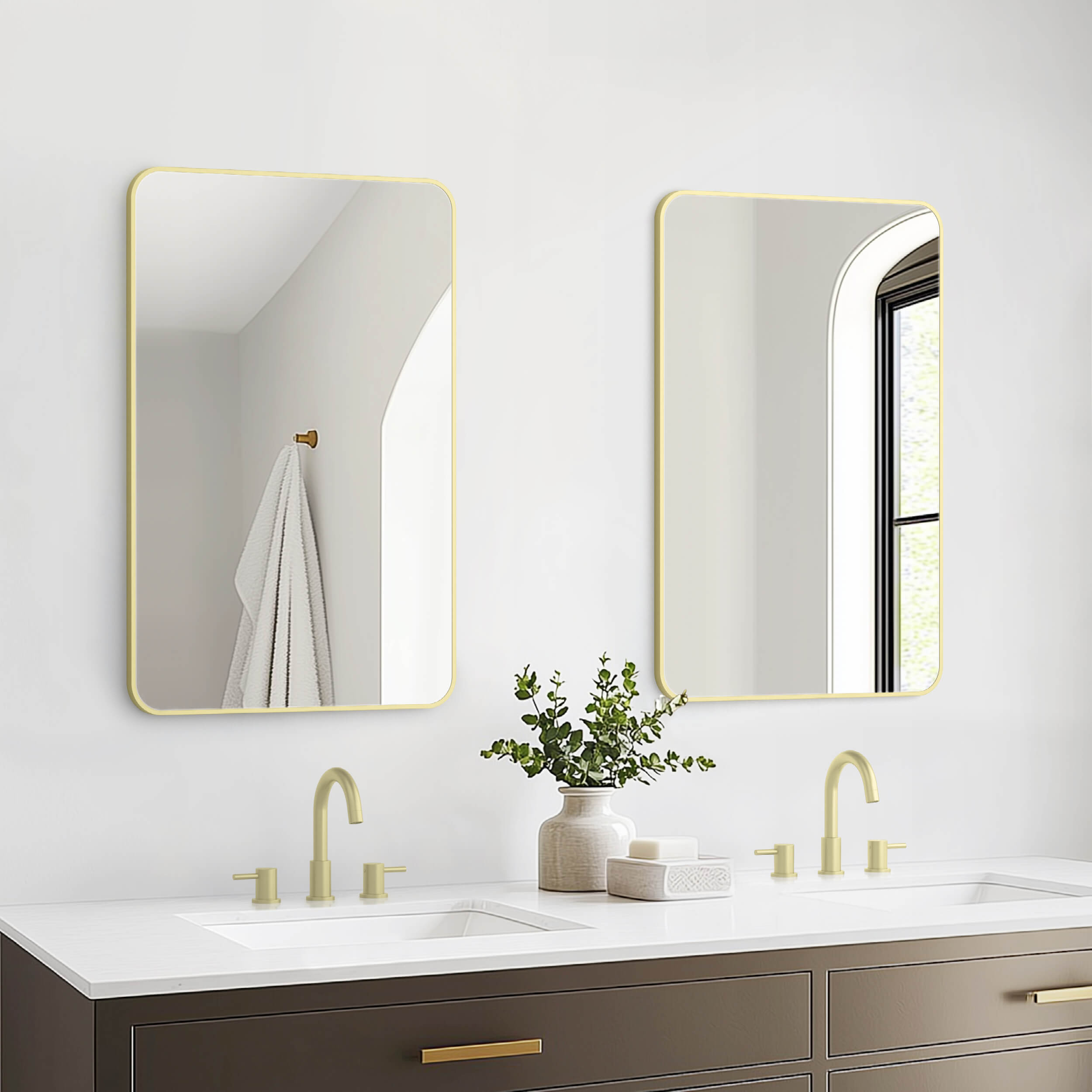 24" x 36" Shatterproof Wall Mount Metal Frame Mirror - FM2-2436