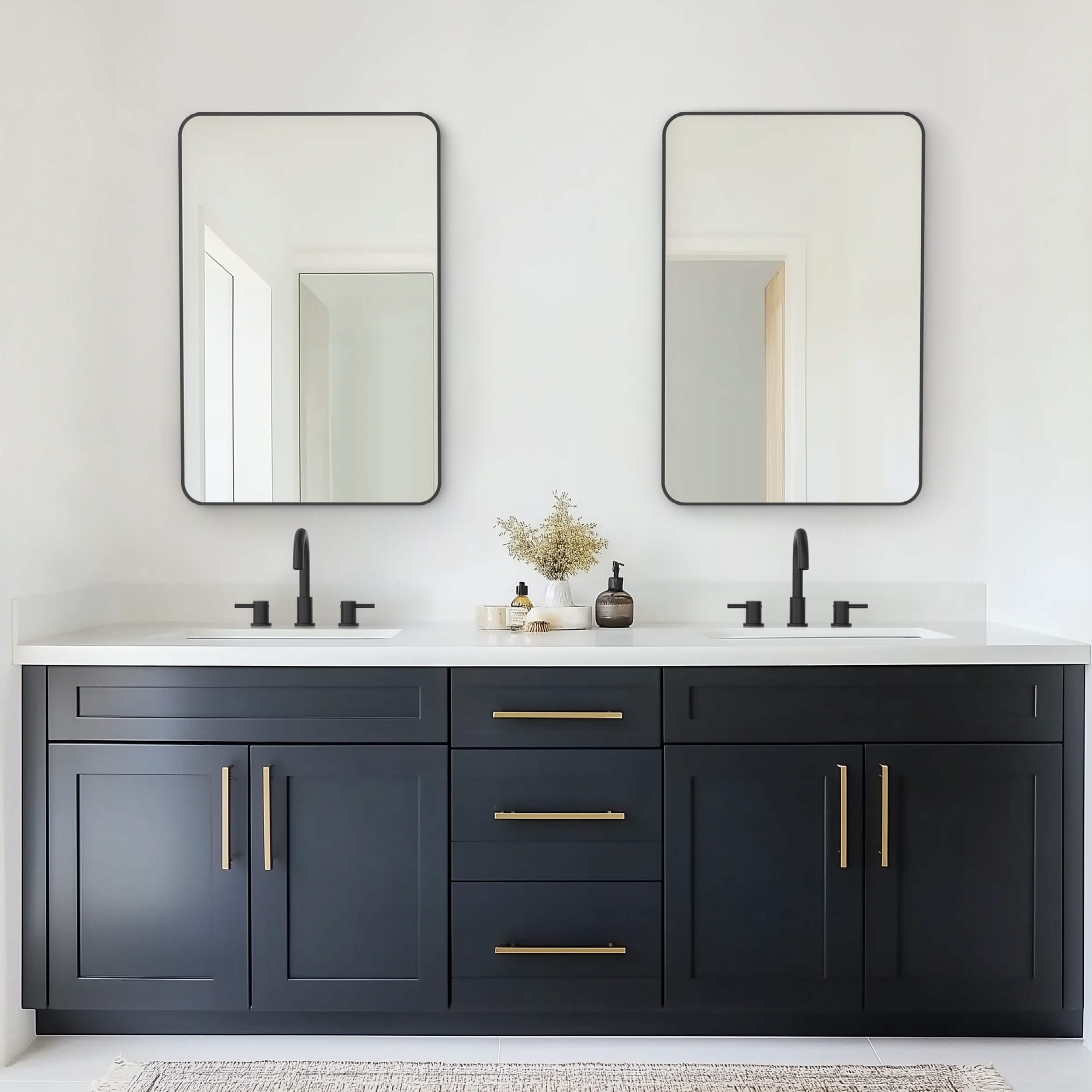 24" x 36" Shatterproof Wall Mount Metal Frame Mirror - FM2-2436