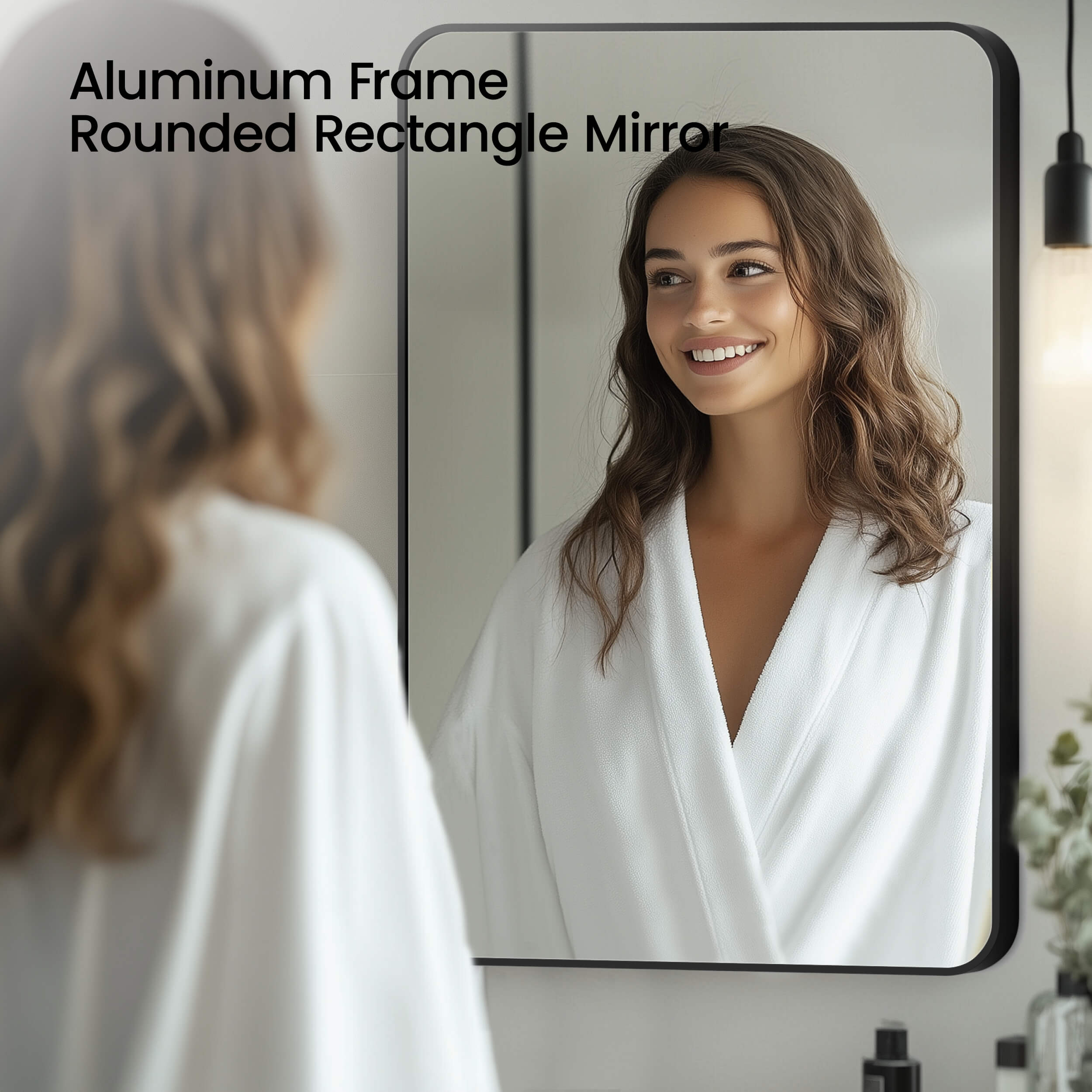 24" x 36" Shatterproof Wall Mount Metal Frame Mirror - FM2-2436