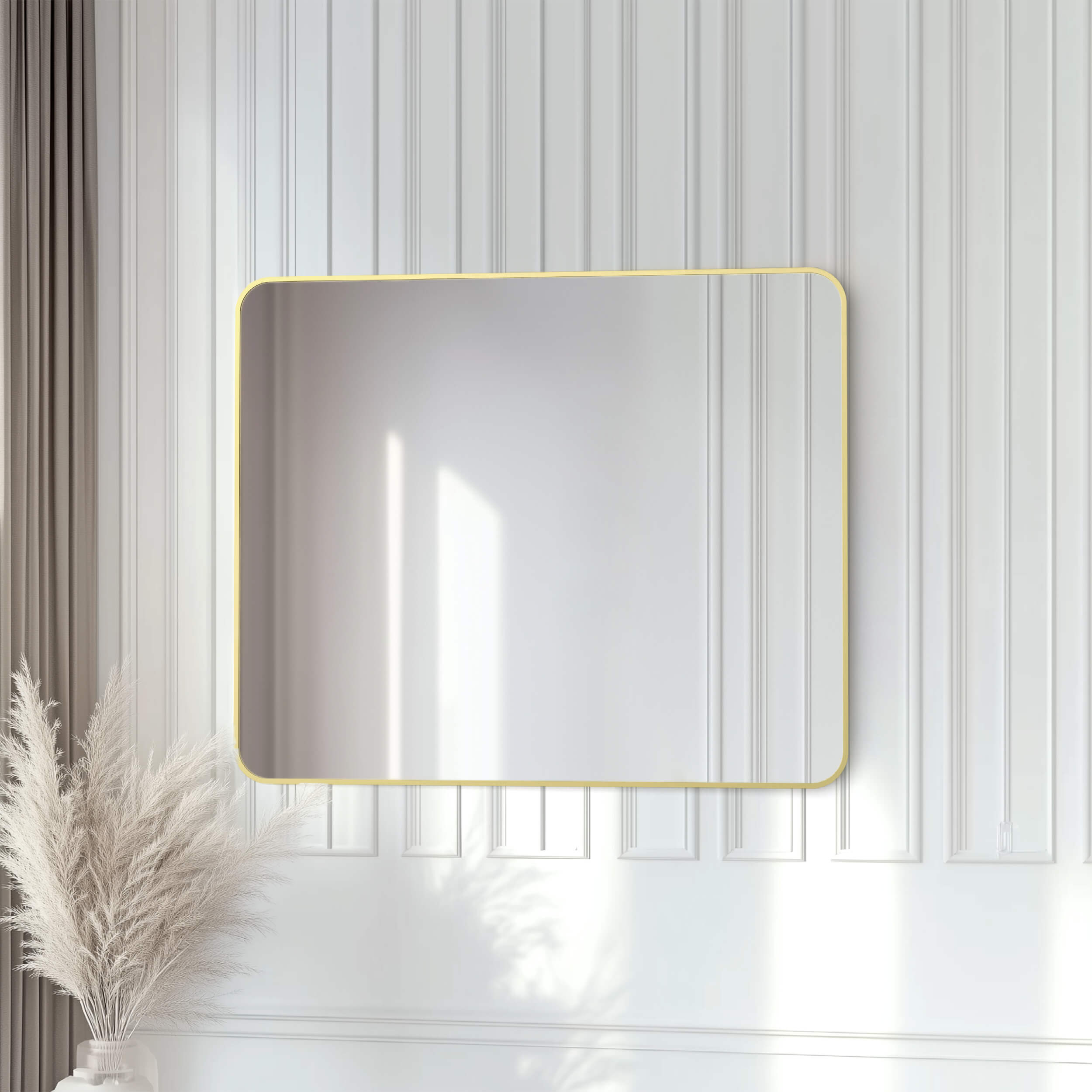 30" x 36" Shatterproof Wall Mount Metal Frame Mirror - FM2-3036