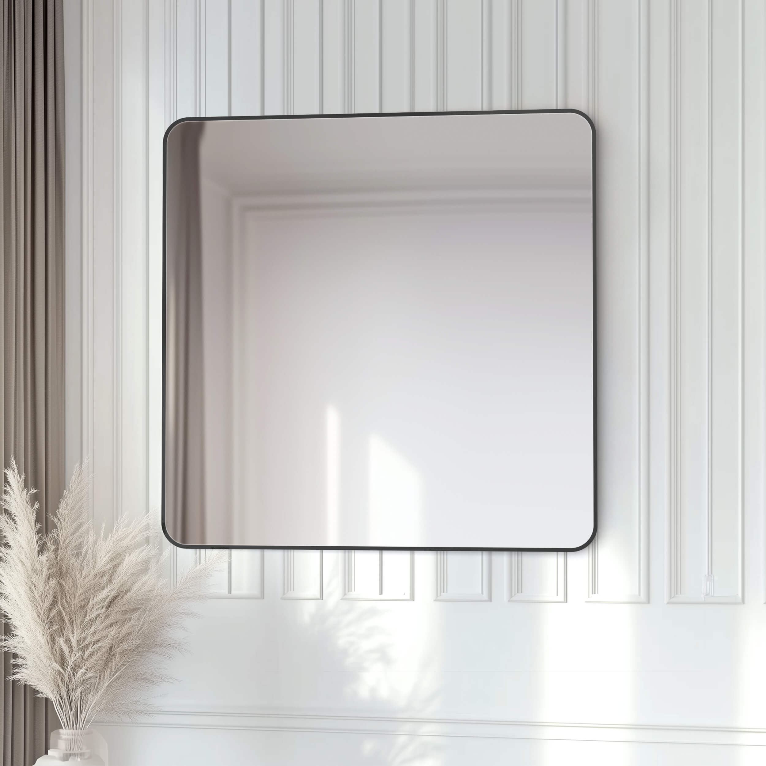 36" x 36" Shatterproof Wall Mount Metal Frame Mirror - FM2-3636