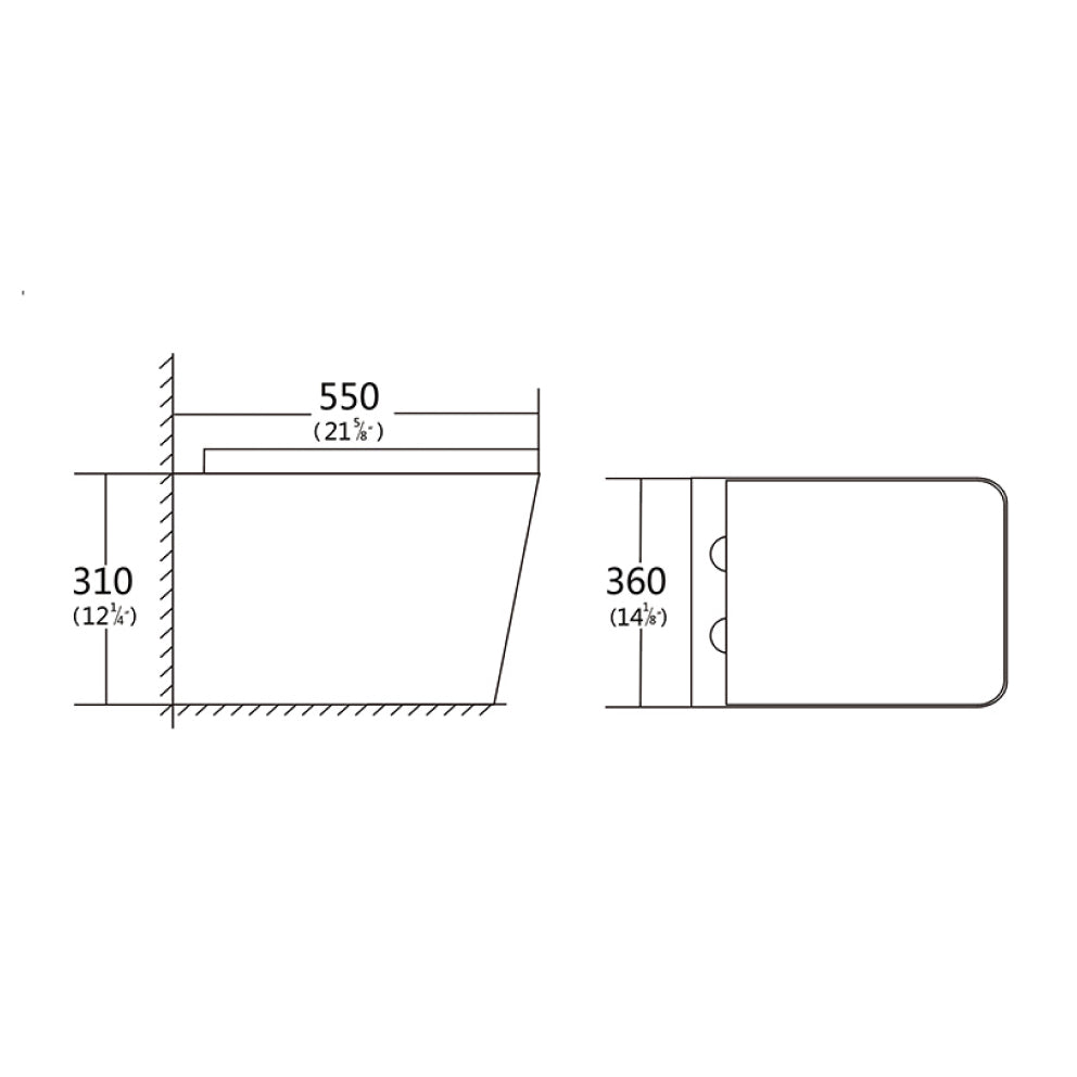 K0708 Wall Hung Toilet with In-Wall Tank & Carrier System