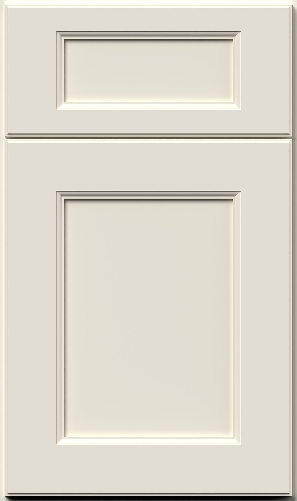 Allure Fusion Dove cabinet door, featuring wide rail moldings and a classic off-white finish for modern design.