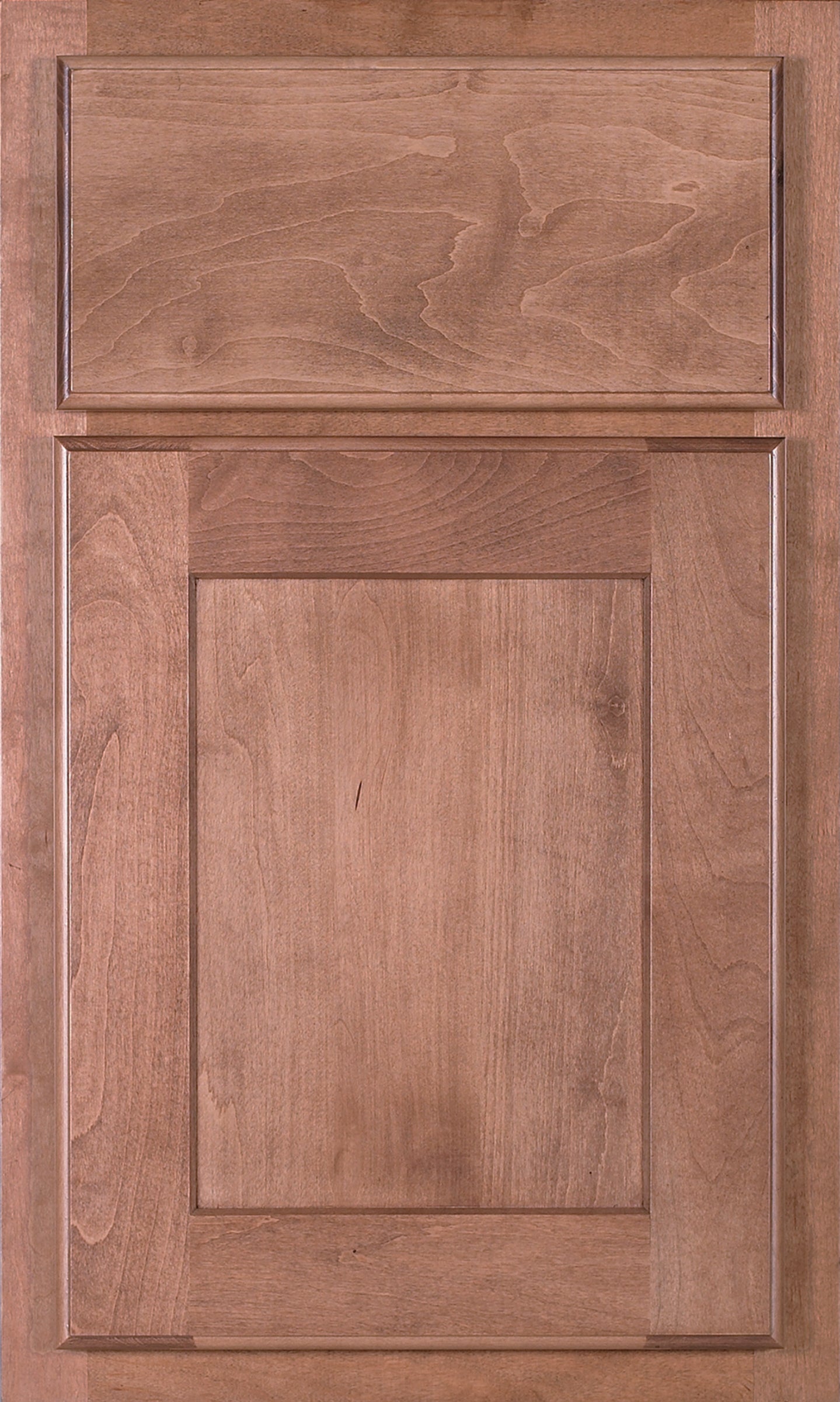 Shiloh Hanover cabinet door design in warm wood finish, showcasing customizable features for a stylish kitchen.