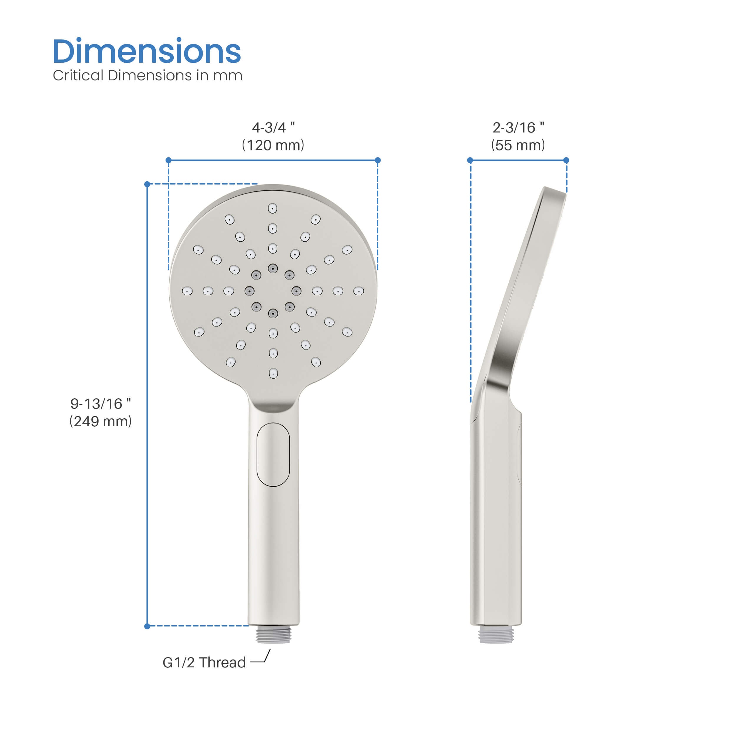 Halo Premium ABS 3 Mode Handheld Shower Head - HS100