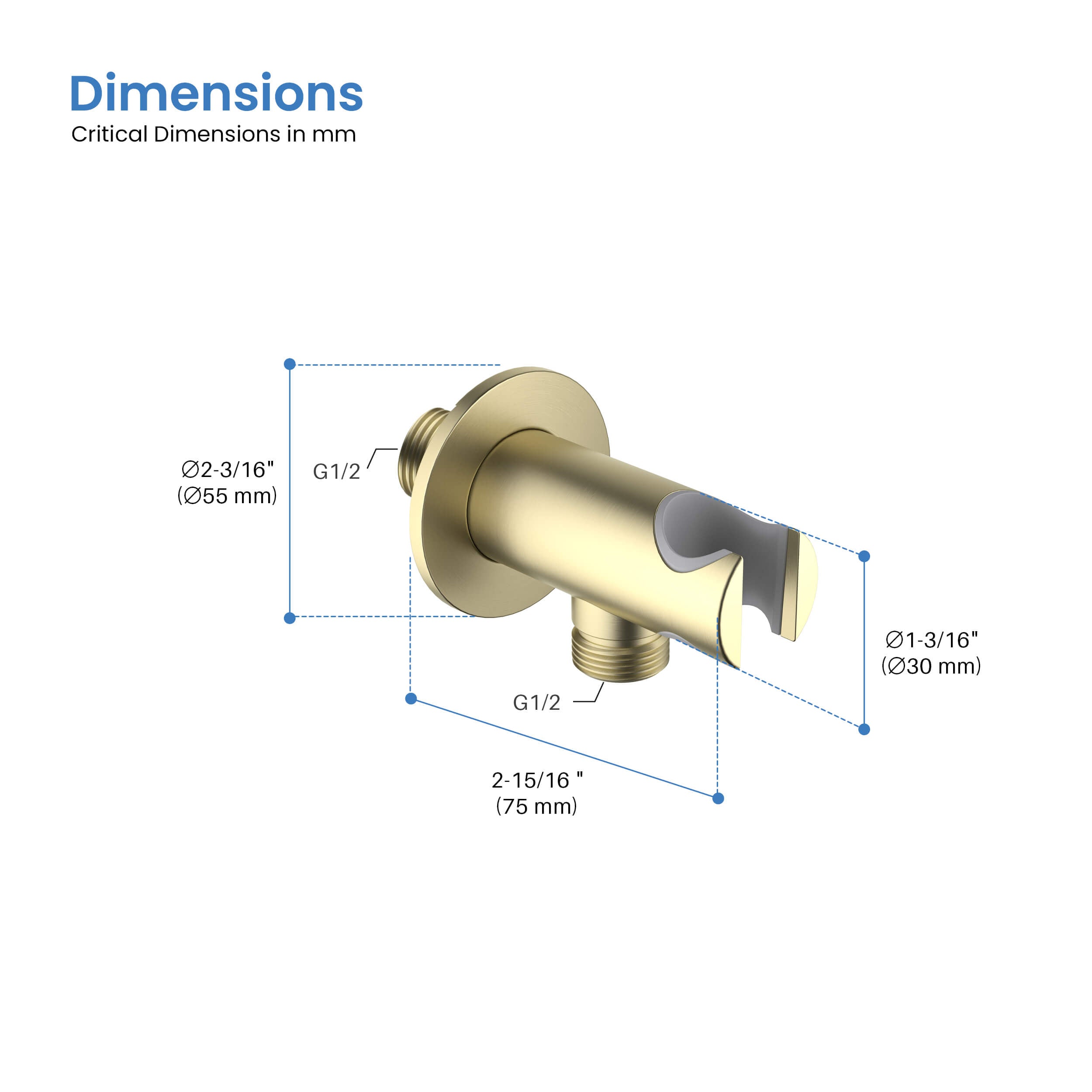 Halo Wall Mounted Handheld shower Holder - HSH102
