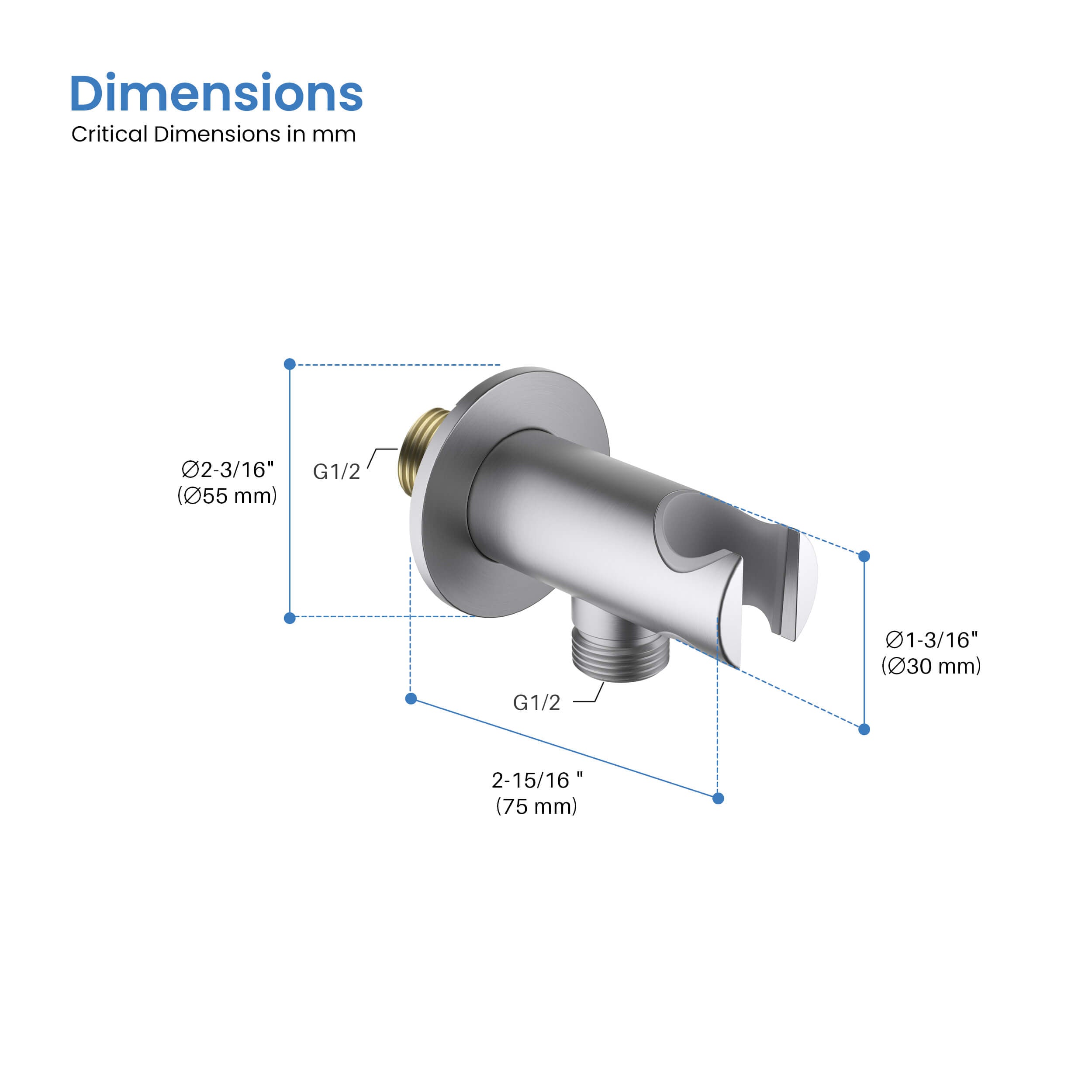 Halo Wall Mounted Handheld shower Holder - HSH102