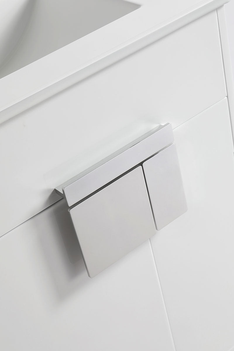 24" V9003 Vanity with Ceramic Sink (Glossy White)