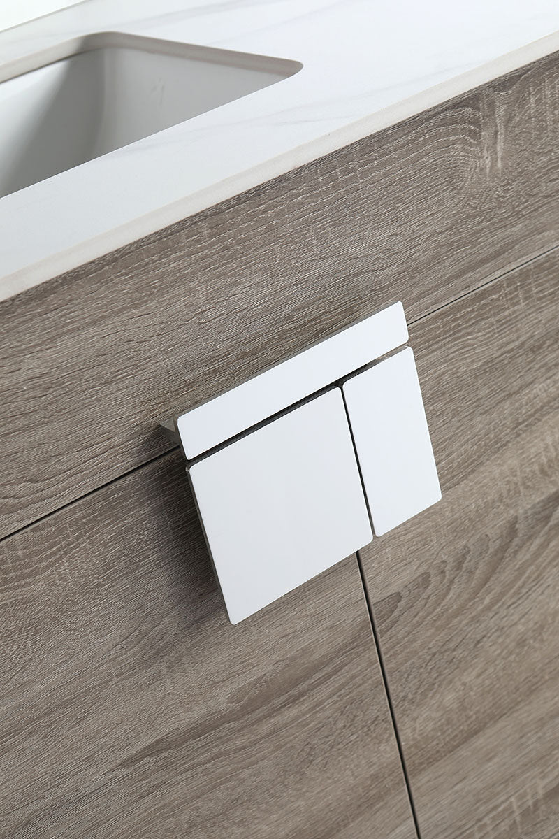 36" V9003 Vanity with Sintered Stone Countertop (Sonoma Oak)