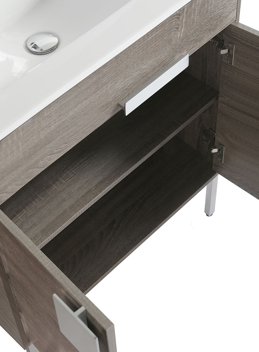 30" V9003 Vanity with Ceramic Sink (Sonoma Oak)