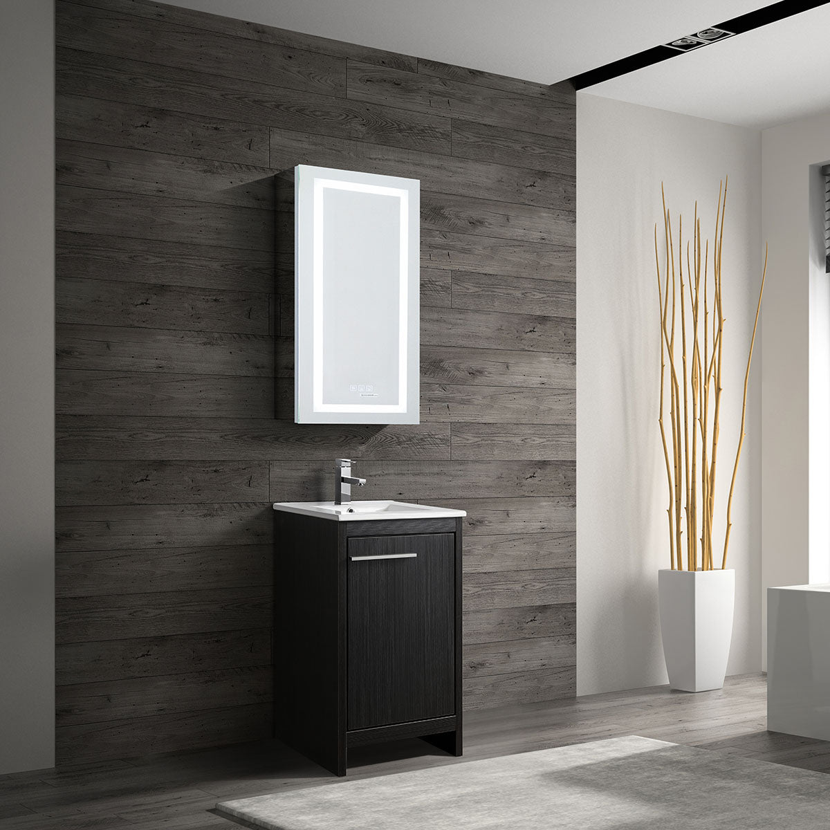 20" V9004 Vanity with Ceramic Sink (Charcoal Grey)