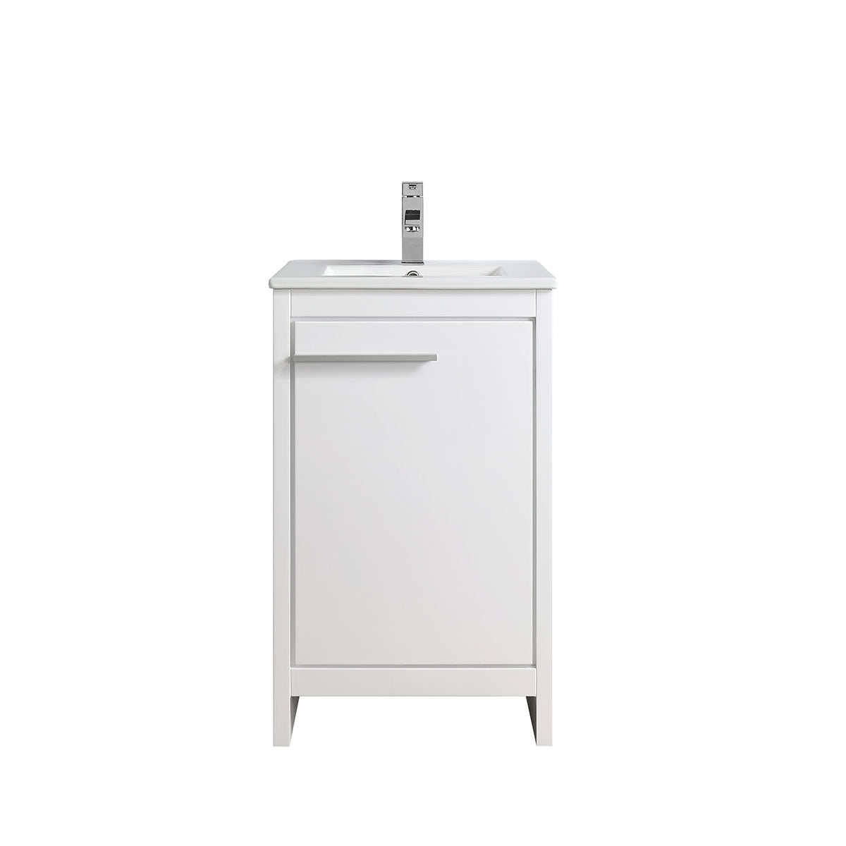 20" V9004 Vanity with Ceramic Sink (Glossy White)