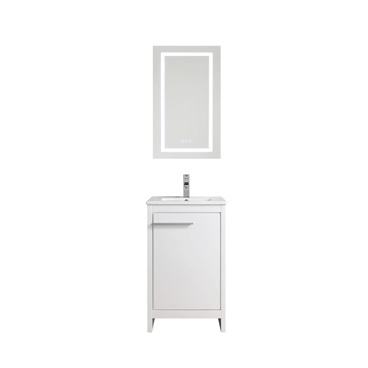 20" V9004 Vanity with Ceramic Sink (Glossy White)