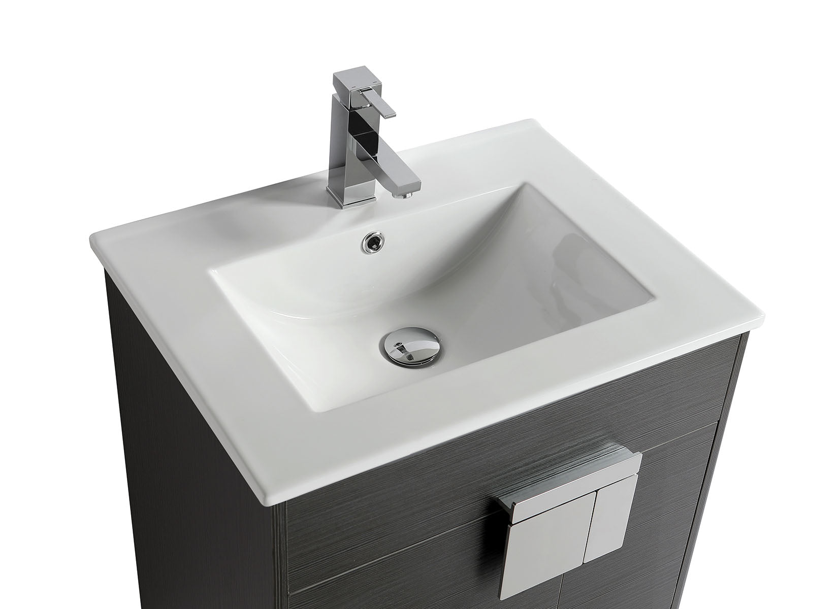 24" V9003 Vanity with Ceramic Sink (Charcoal Grey)