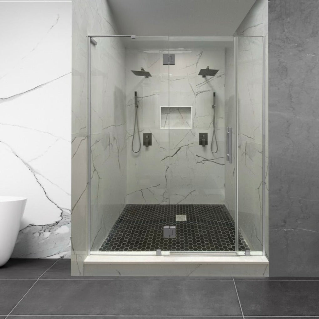 3PC Miko Hinges Door on Glass (Chrome)