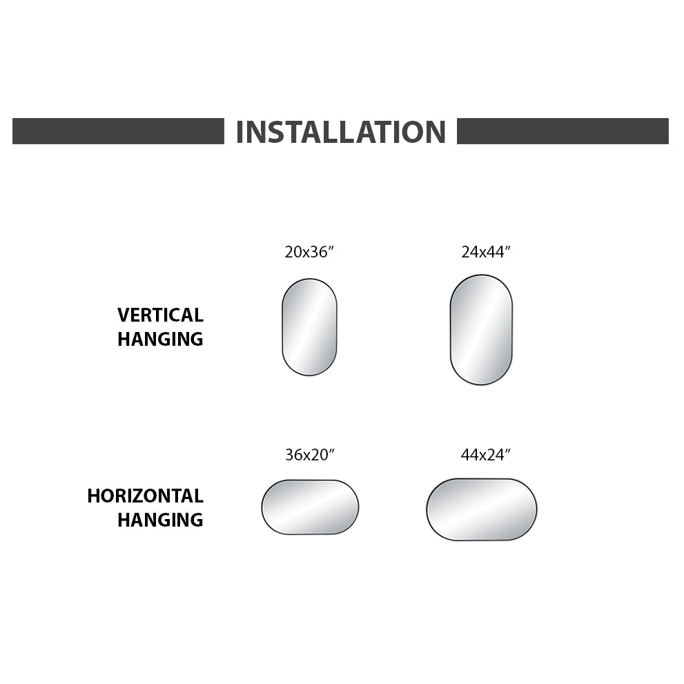 24" x 44" Shatterproof Wall Mount Metal Frame Mirror - FM4-2444 - Shop at Home Craft Studio - 13