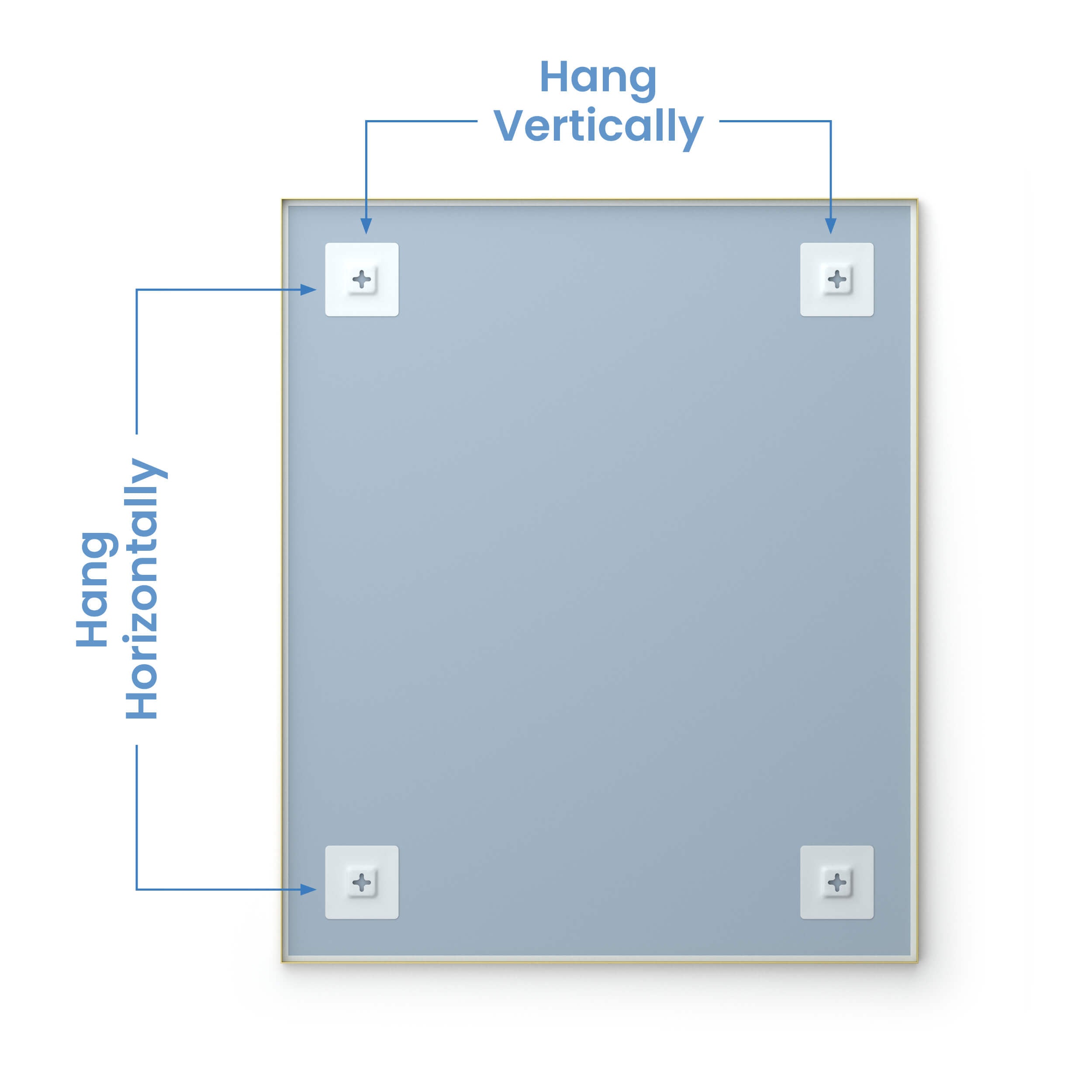 30" x 36" Shatterproof Wall Mount Metal Frame Mirror - FM1-3036 - Shop at Home Craft Studio - 3