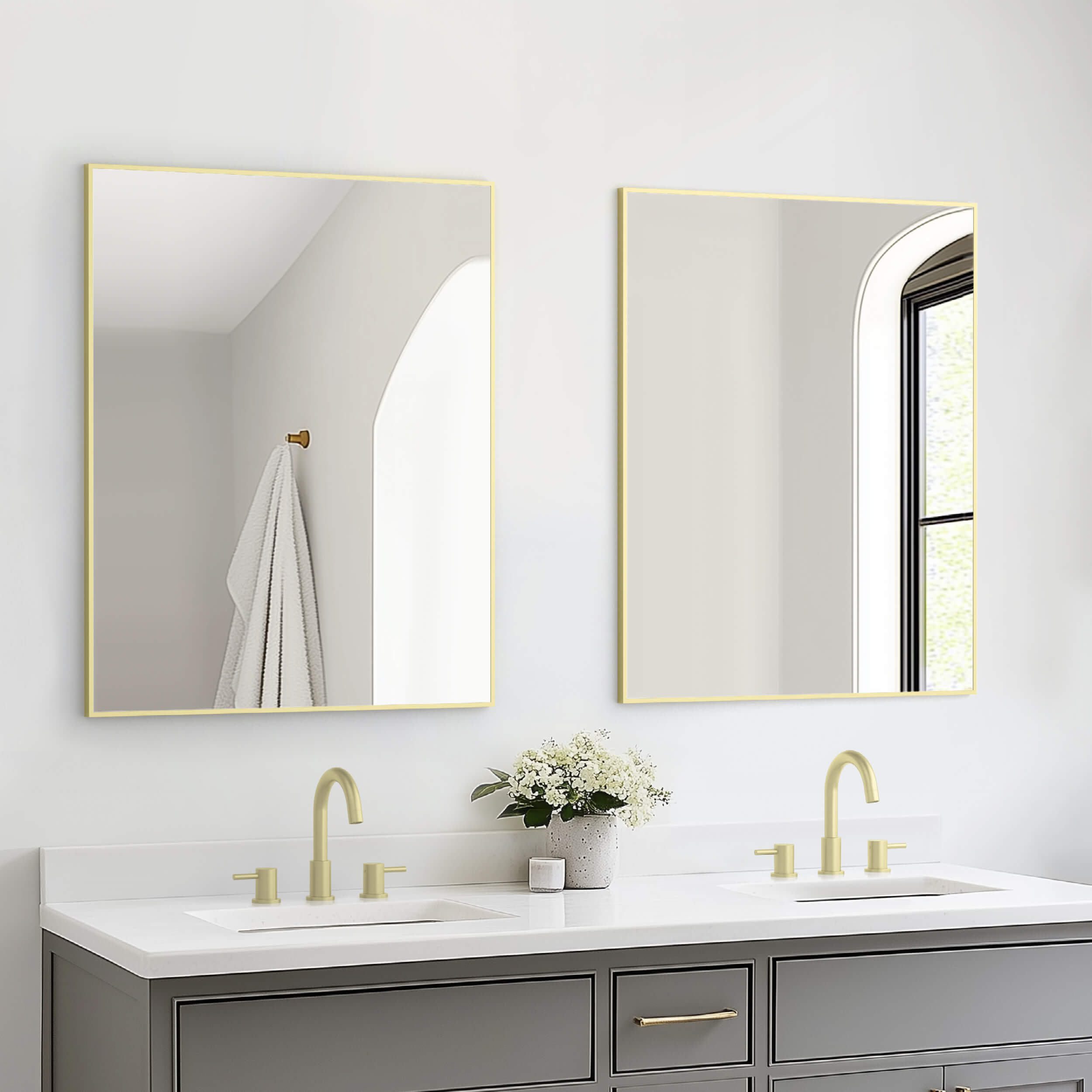 30" x 36" Shatterproof Wall Mount Metal Frame Mirror - FM1-3036 - Shop at Home Craft Studio - 4