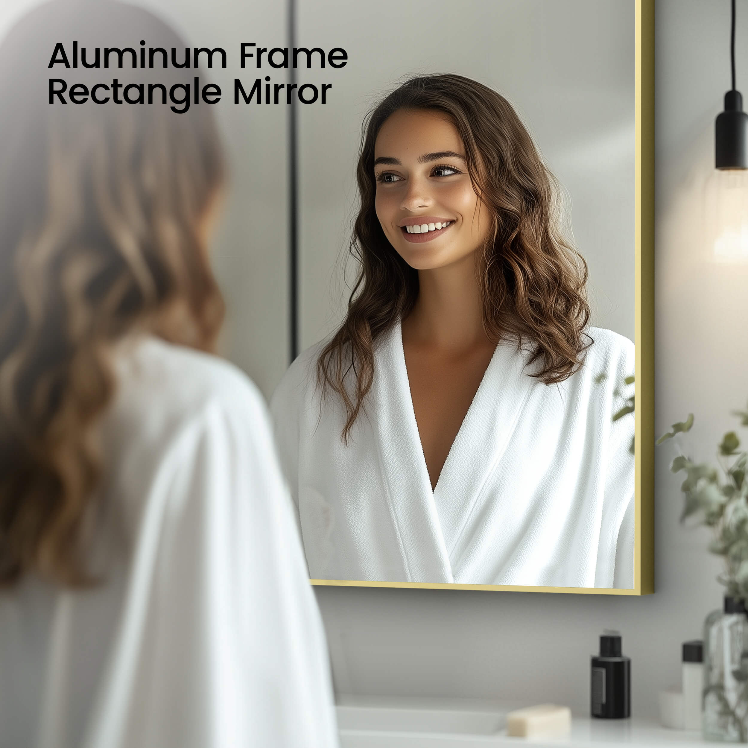30" x 36" Shatterproof Wall Mount Metal Frame Mirror - FM1-3036 - Shop at Home Craft Studio - 7