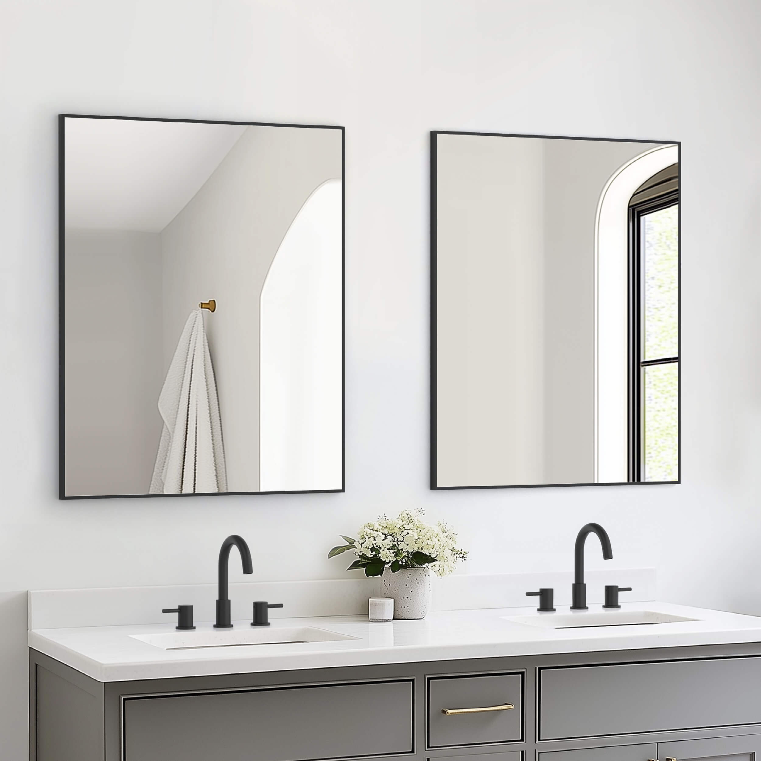 30" x 36" Shatterproof Wall Mount Metal Frame Mirror - FM1-3036 - Shop at Home Craft Studio - 16