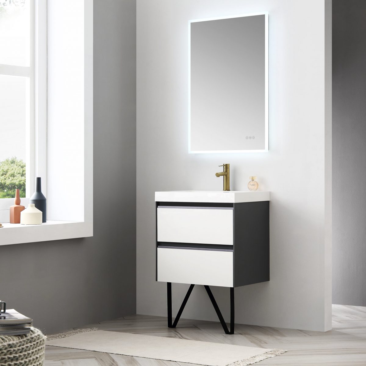 Beta 21″x36″ LED Mirror with Frosted Sides