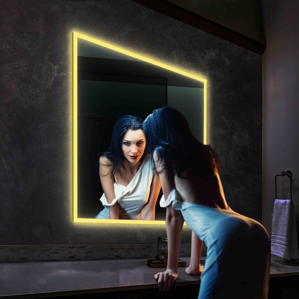 Beta 30″x36″ LED Mirror with Frosted Sides