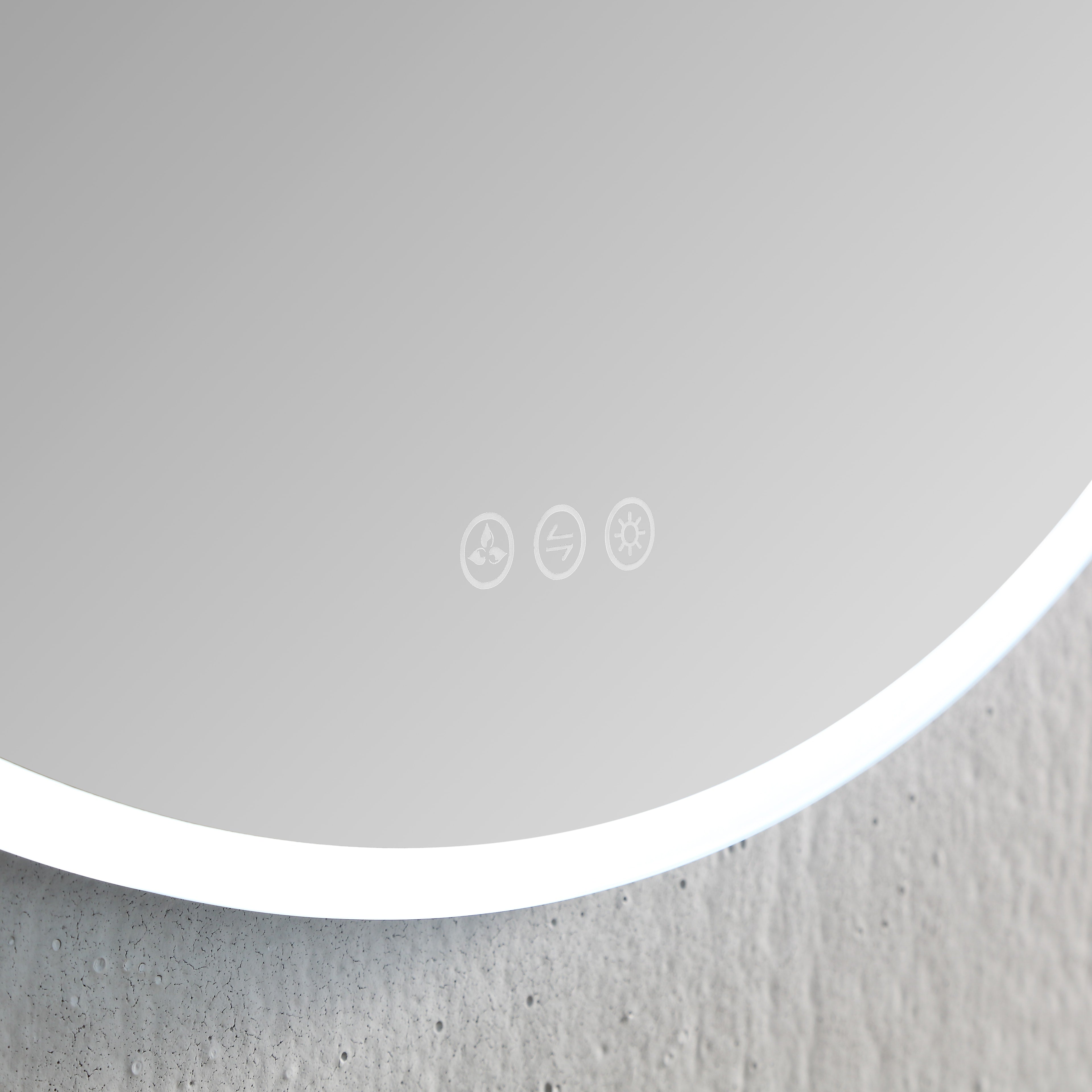 Orion 32″ Round LED Mirror with Frosted Side