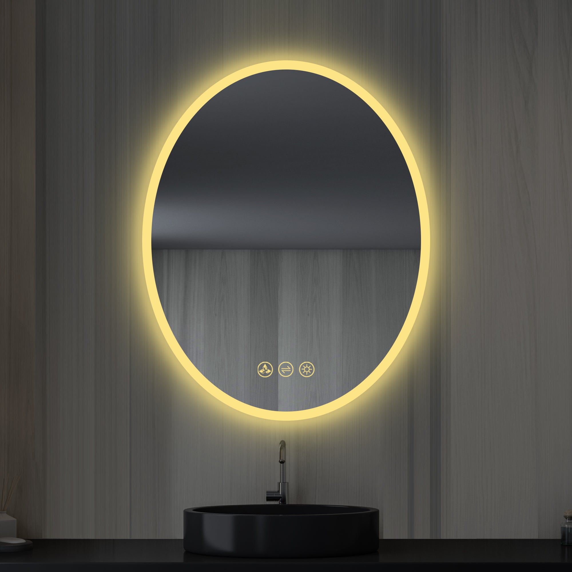 Oval 24 Inch Oval LED Mirror