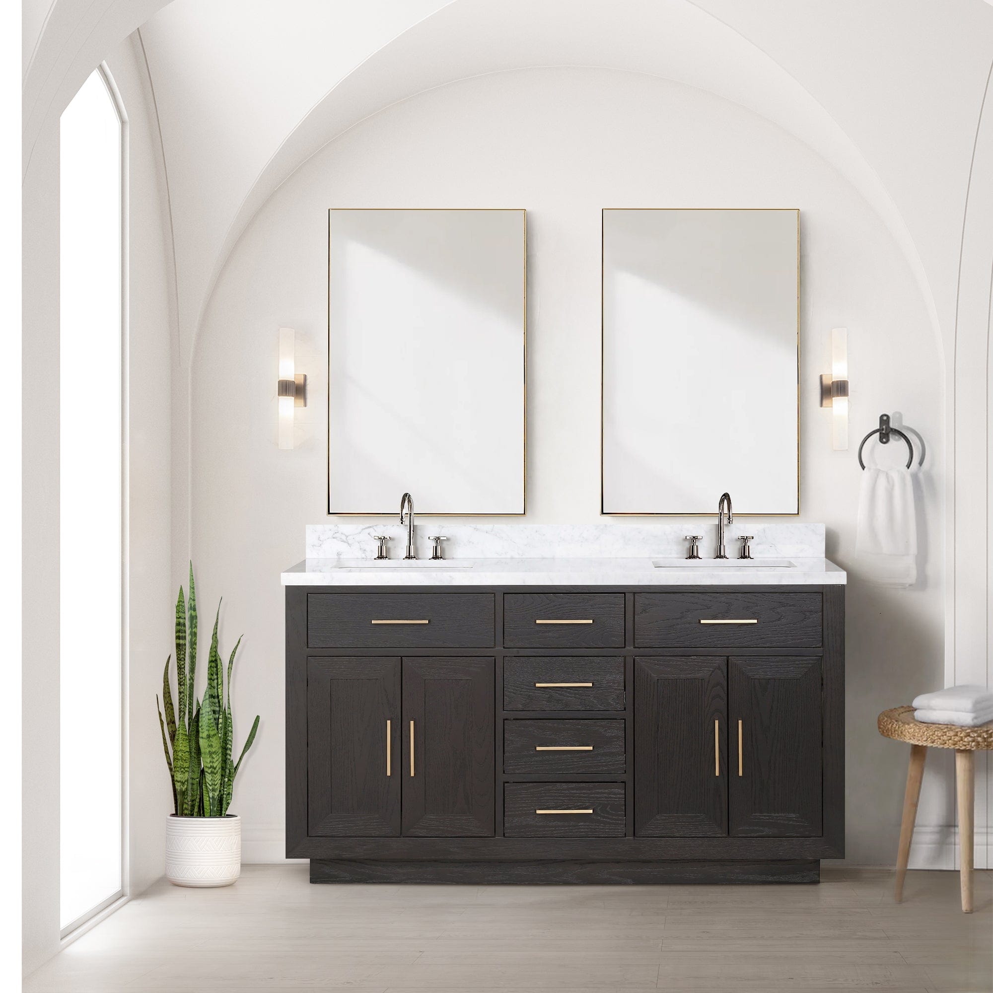 Abbey 60" x 22" Double Bath Vanity Bathroom Vanity - Shop at Home Craft Studio - 6