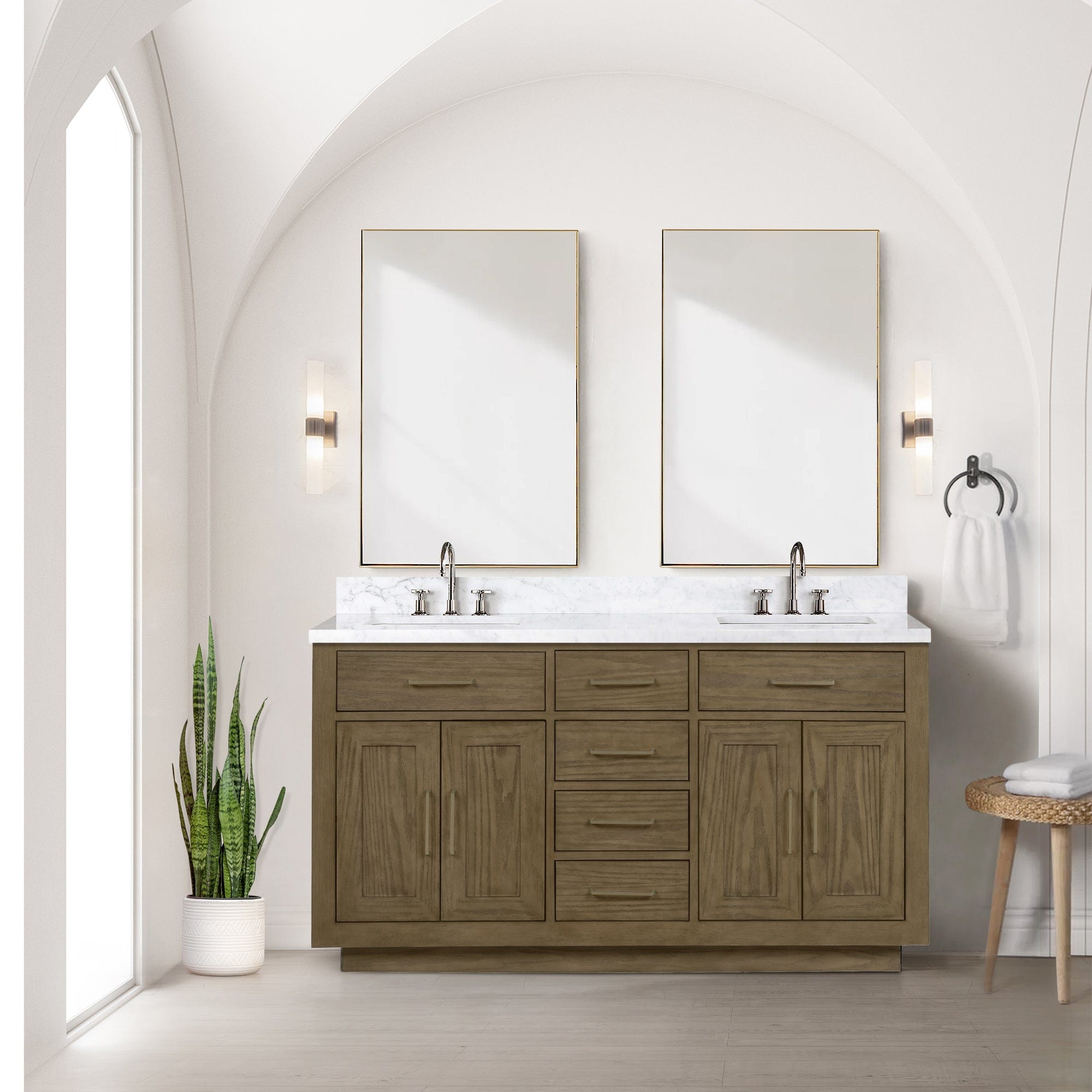 Abbey 60" x 22" Double Bath Vanity Bathroom Vanity - Shop at Home Craft Studio - 5
