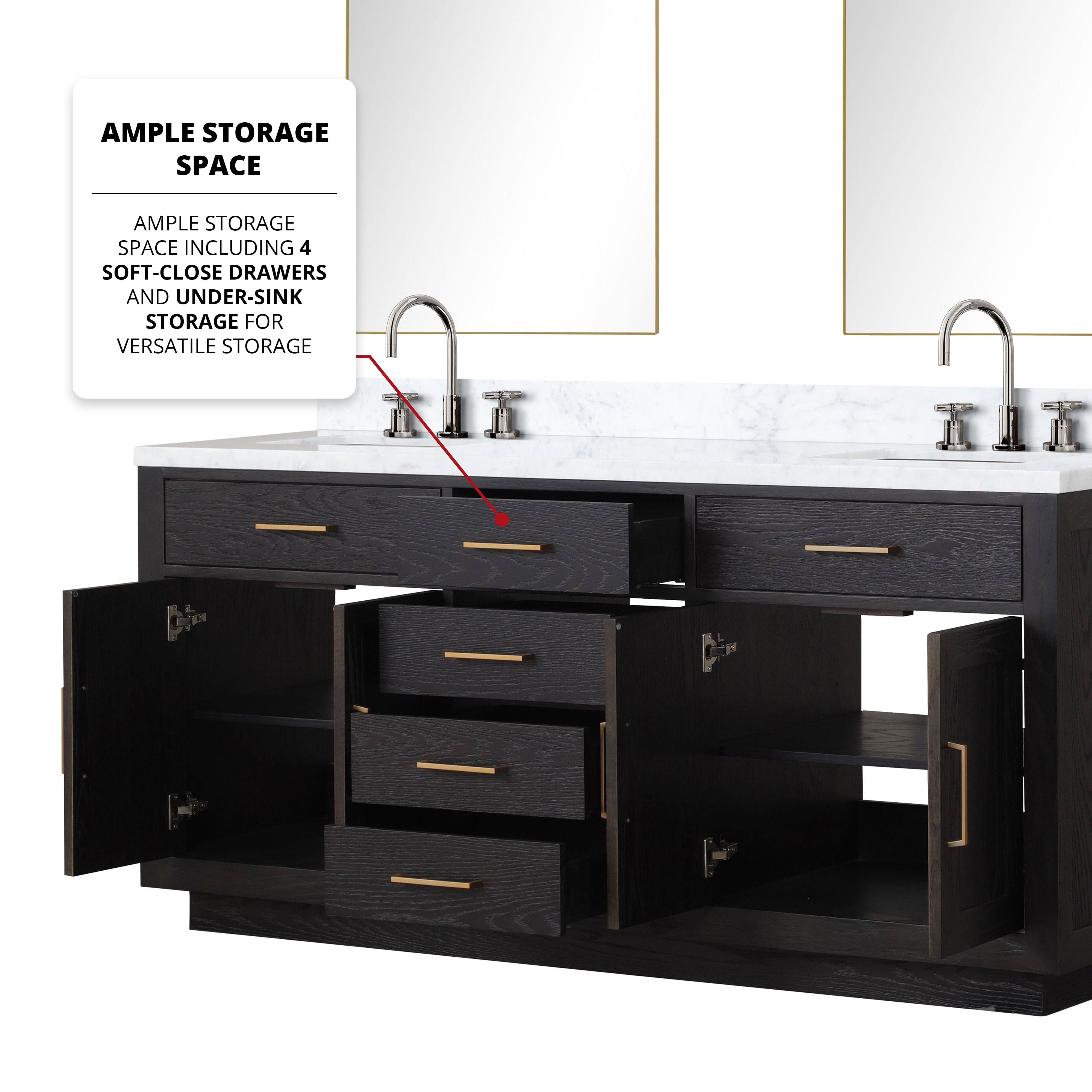 Abbey 72" x 22" Double Bath Vanity Bathroom Vanity - Shop at Home Craft Studio - 8