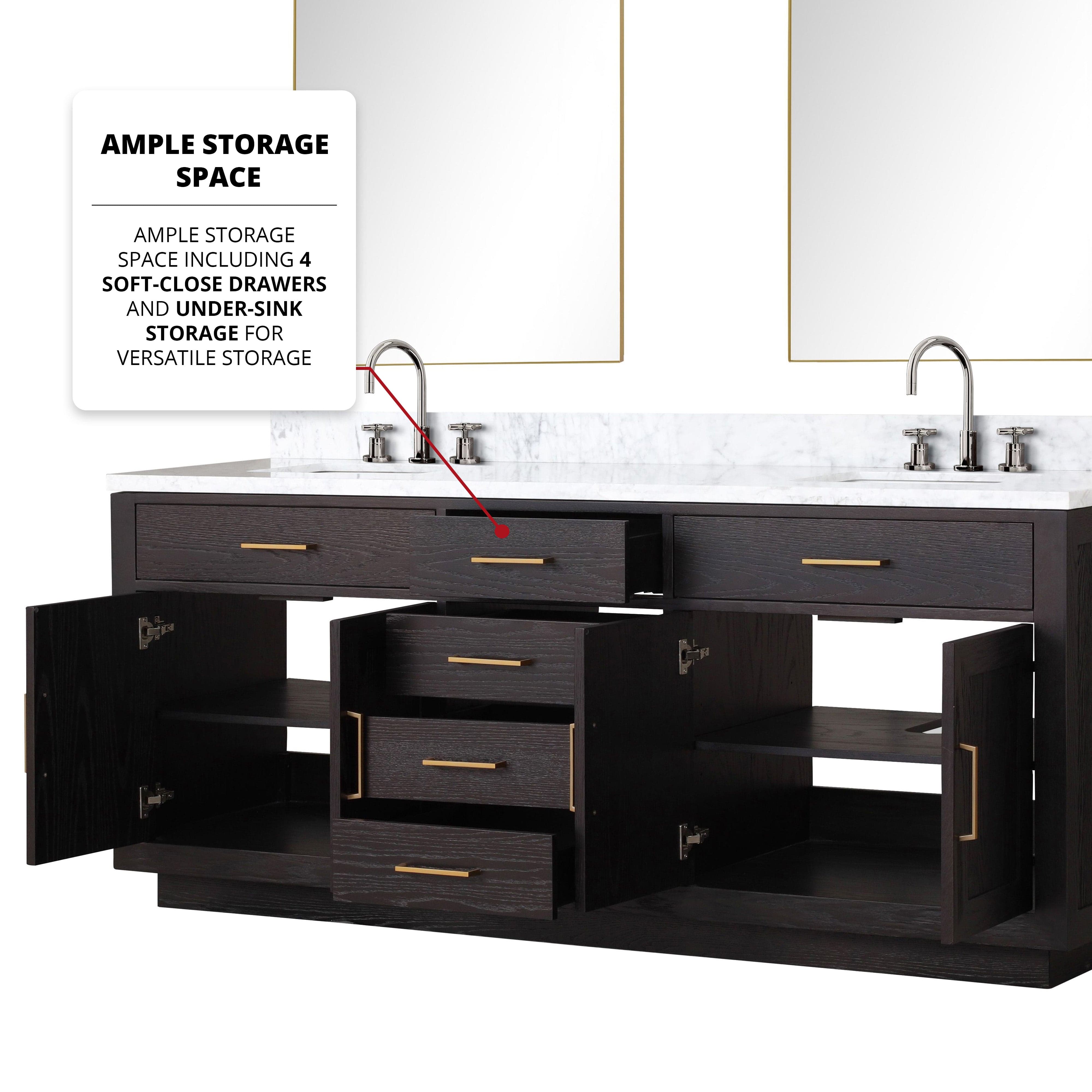 Abbey 80" x 22" Double Bath Vanity Bathroom Vanity - Shop at Home Craft Studio - 8