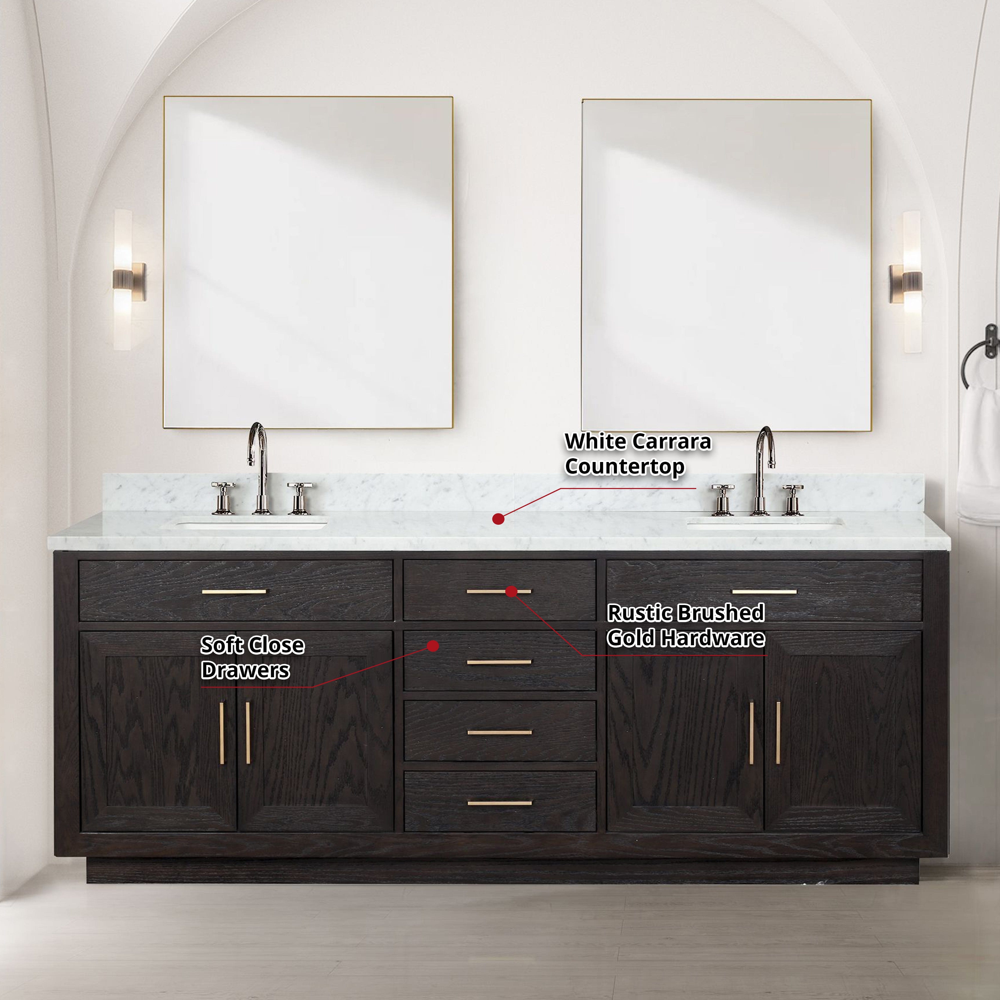 Abbey 84" x 22" Double Bath Vanity Bathroom Vanity - Shop at Home Craft Studio - 7