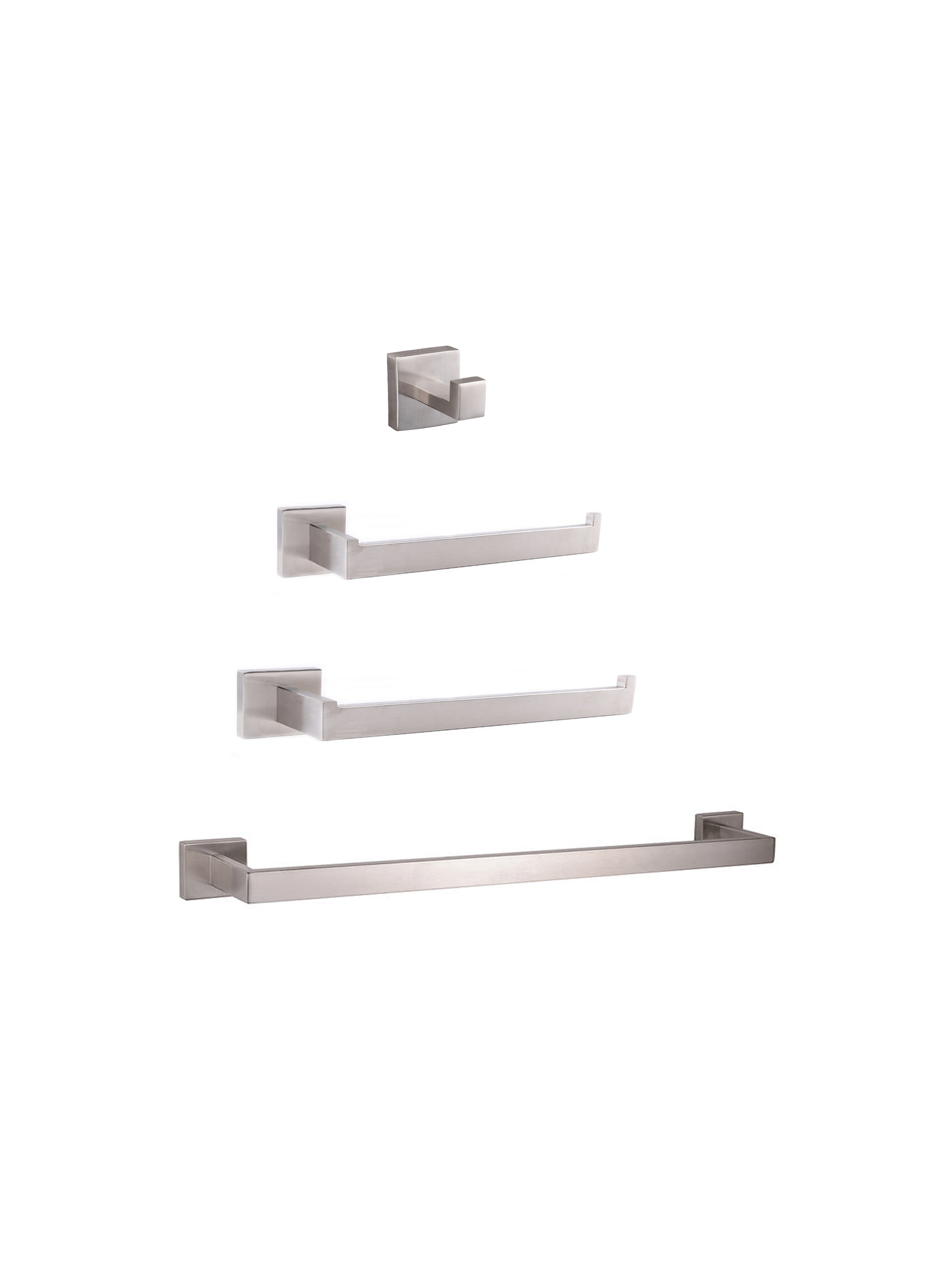 Bagno Bianca Stainless 4 Piece Bathroom Accessory Set Bathroom Accessory Set - Shop at Home Craft Studio - 2
