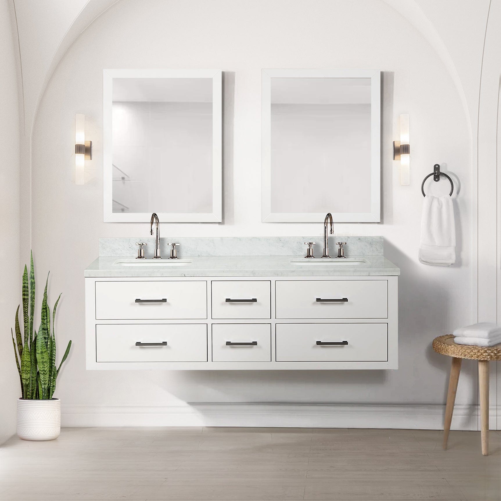 Castor 60" x 22"Double Bath Vanity Bathroom Vanity - Shop at Home Craft Studio - 9