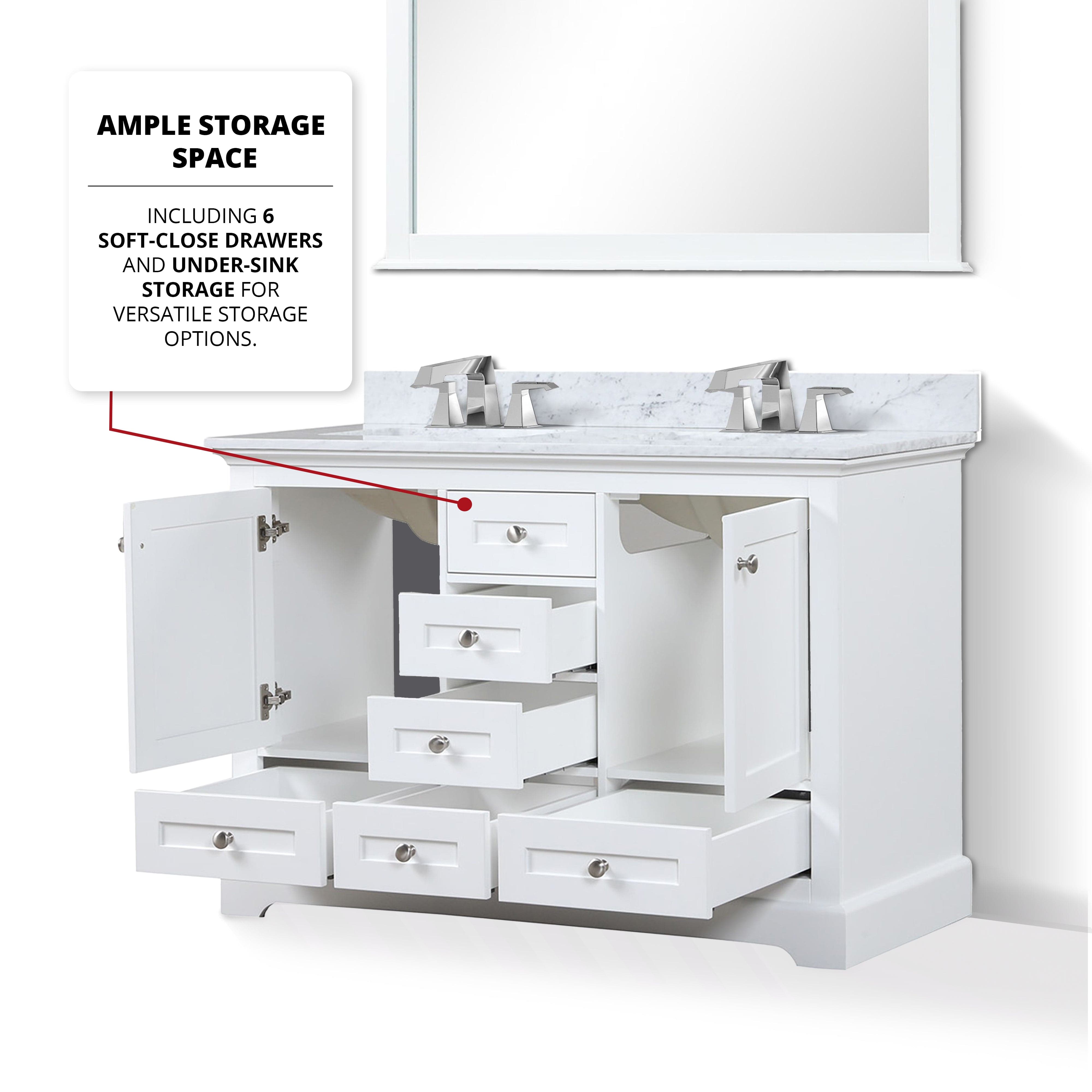 Dukes 48" x 22" Double Bath Vanity Bathroom Vanity - Shop at Home Craft Studio - 5