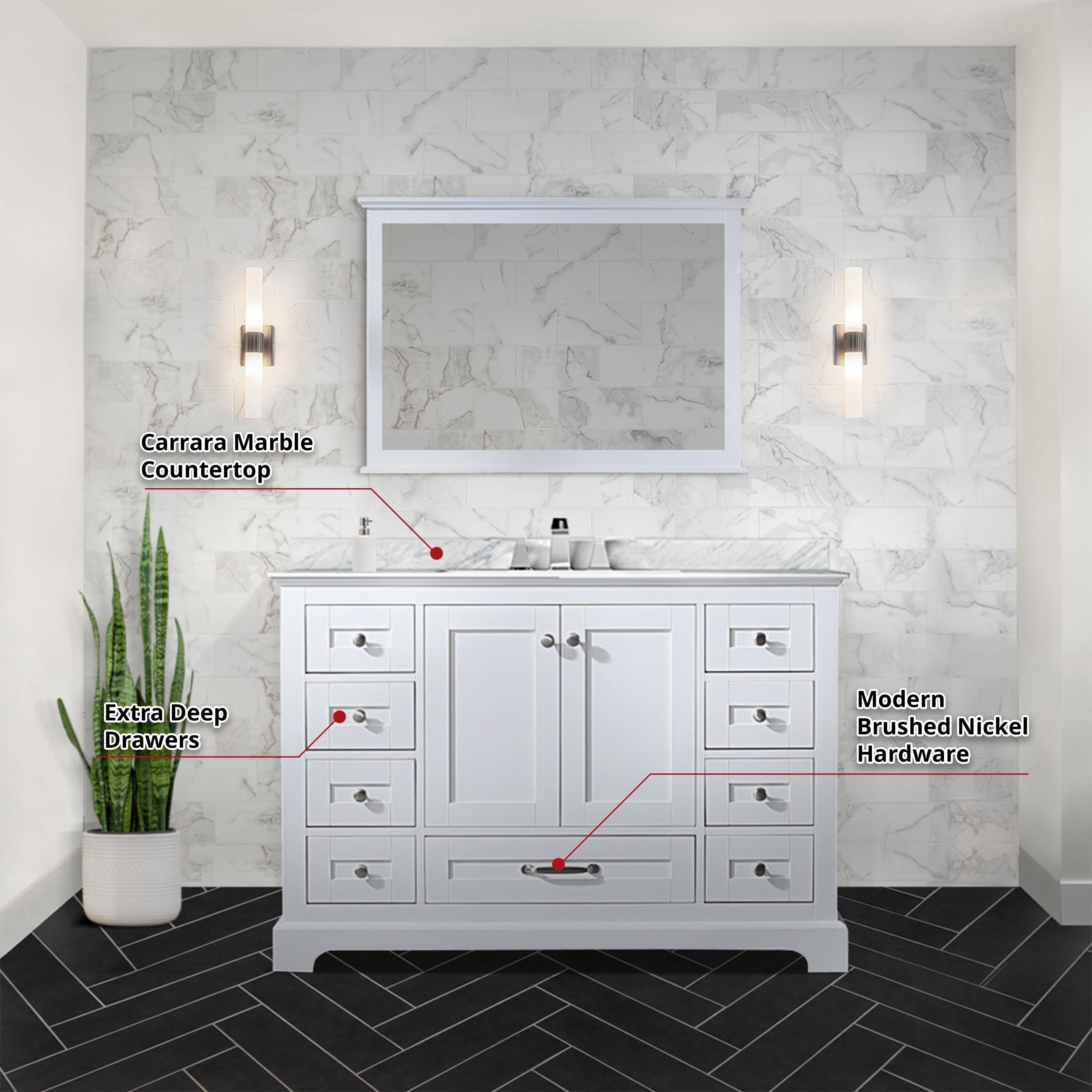 Dukes 48" x 22" Single Bath Vanity Bathroom Vanity - Shop at Home Craft Studio - 7