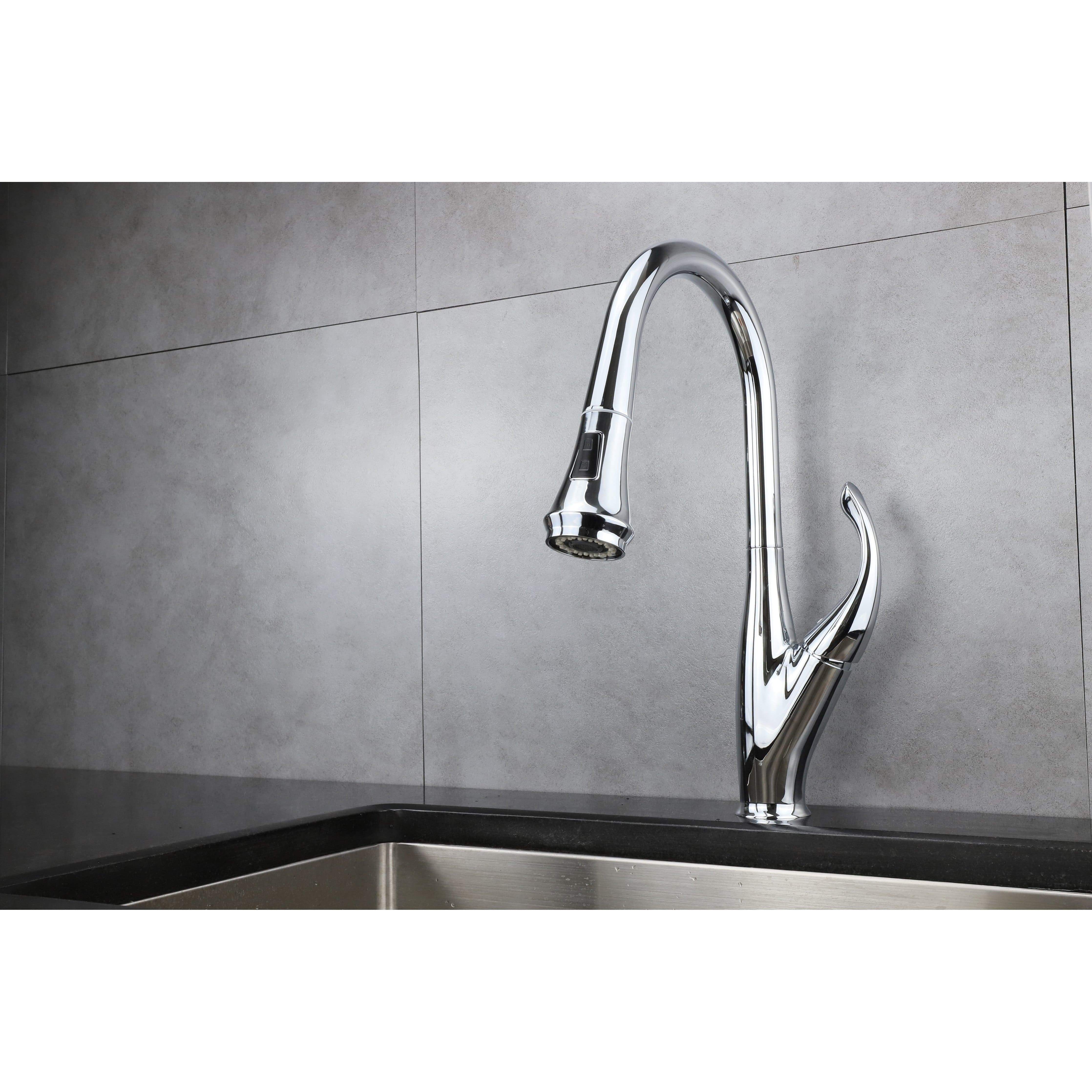 Garbatella Brass Kitchen Faucet w/ Pull Out Sprayer Faucet - Shop at Home Craft Studio - 2