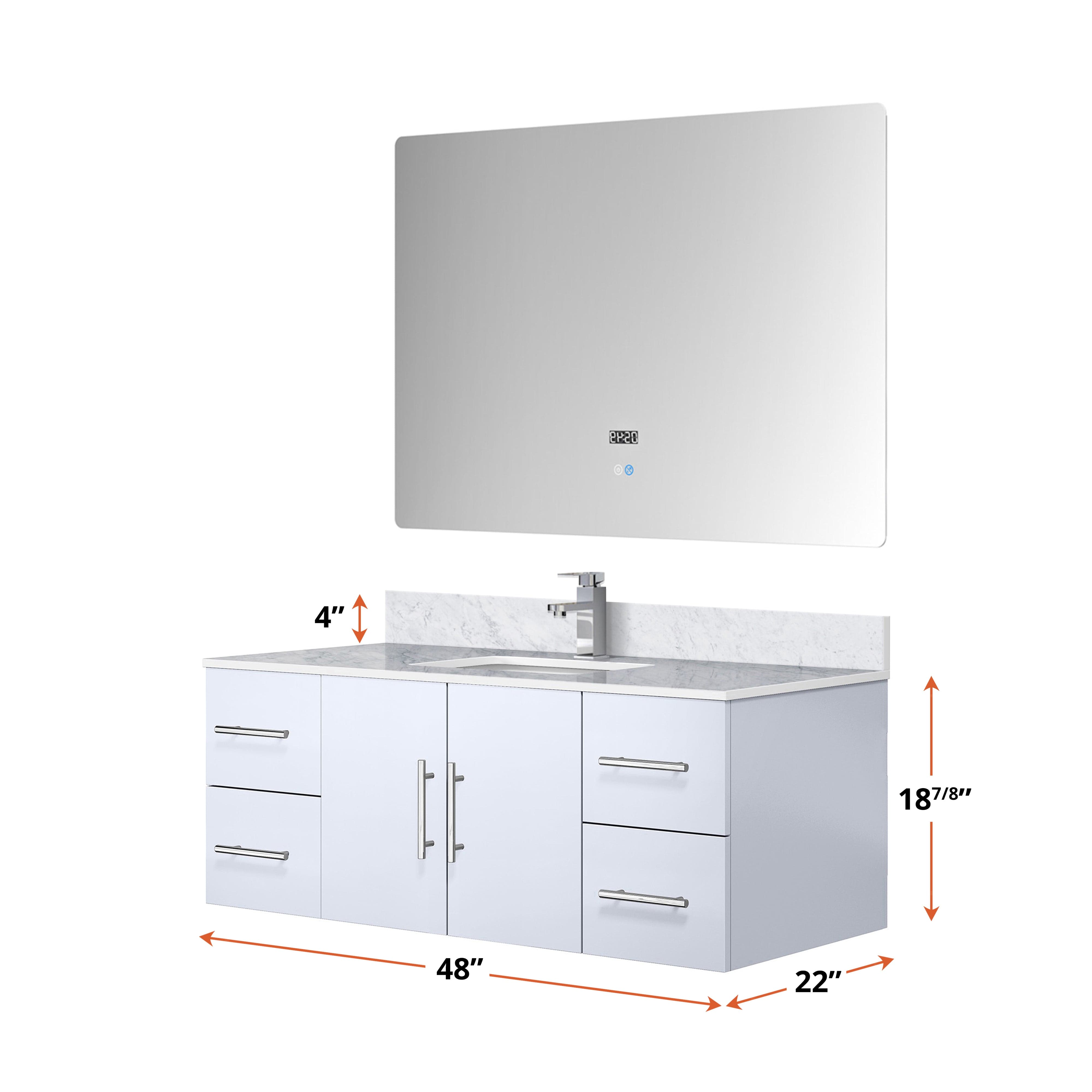 Geneva 48" x 22" Bath Vanity Bathroom Vanity - Shop at Home Craft Studio - 8