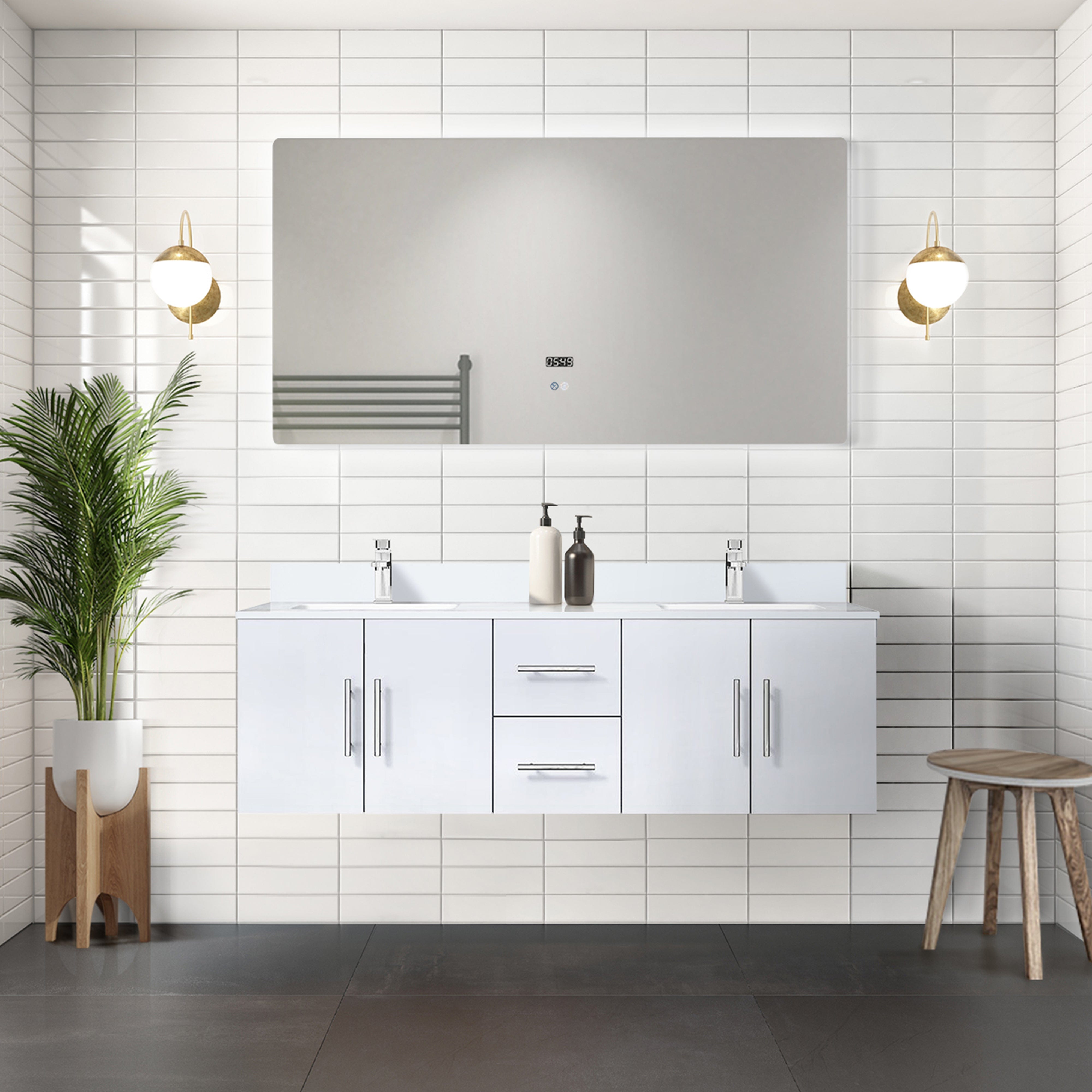 Geneva 60" x 22" Double Bath Vanity - Shop at Home Craft Studio - 7