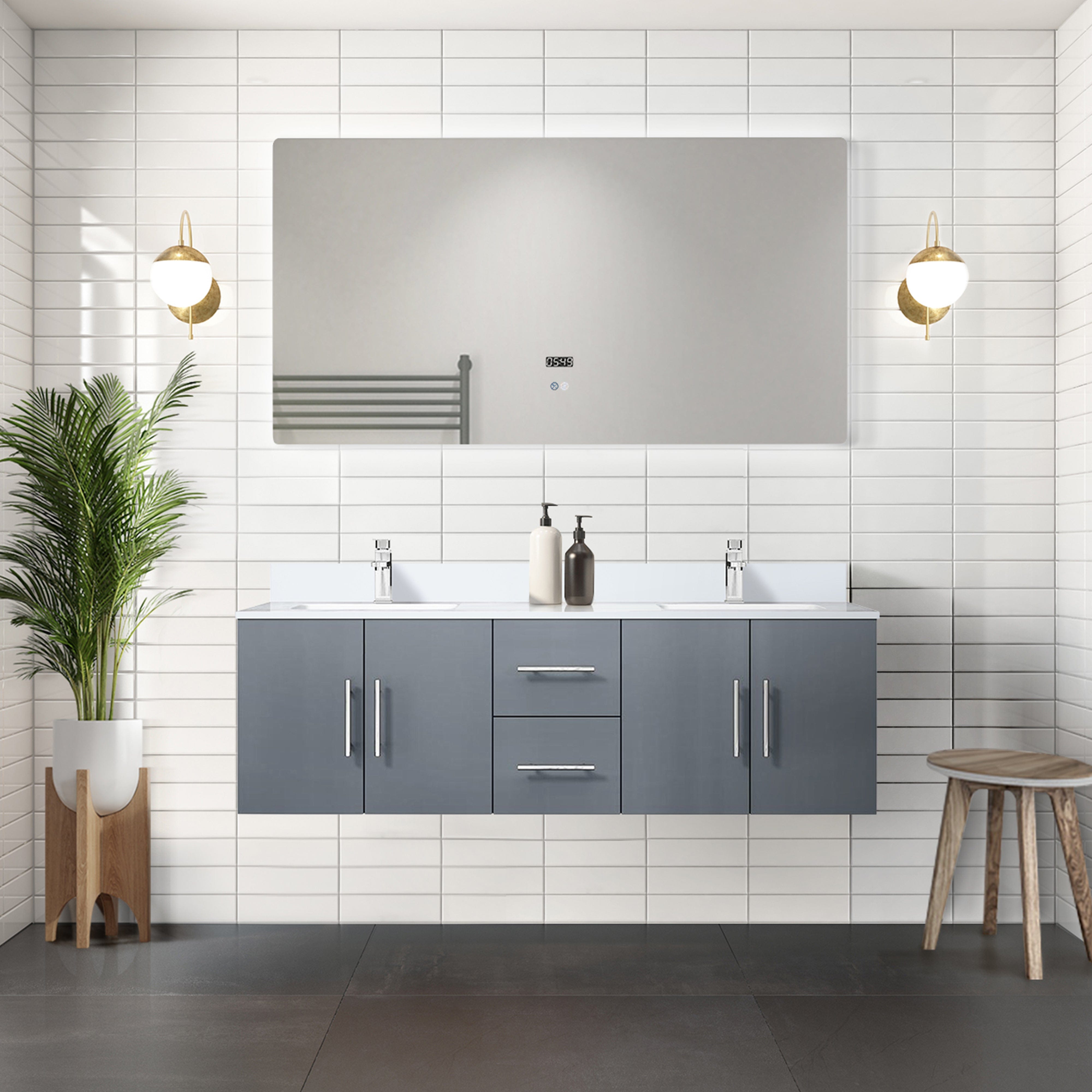 Geneva 60" x 22" Double Bath Vanity - Shop at Home Craft Studio - 15