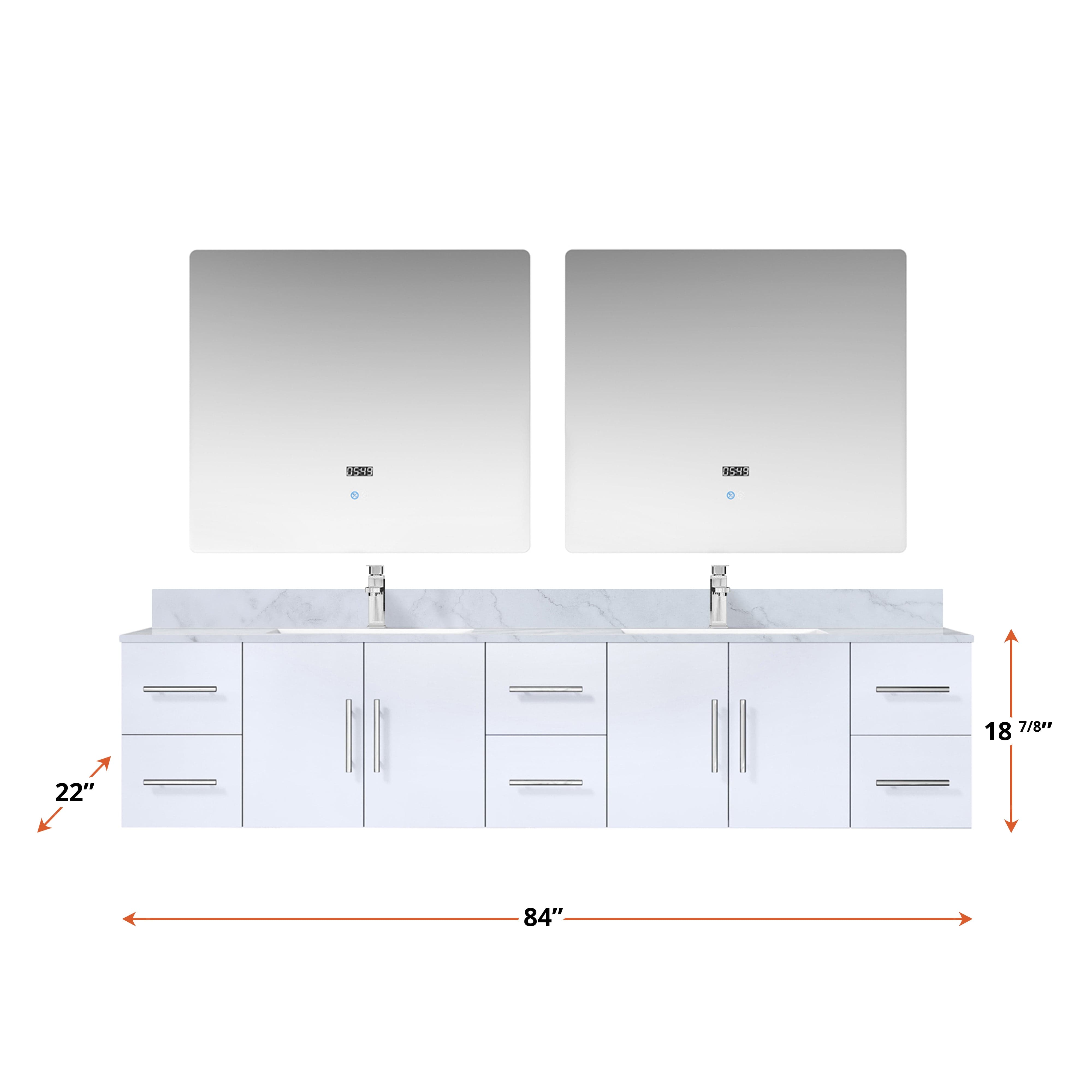 Geneva 84" x 22" Double Bath Vanity Bathroom Vanity - Shop at Home Craft Studio - 5