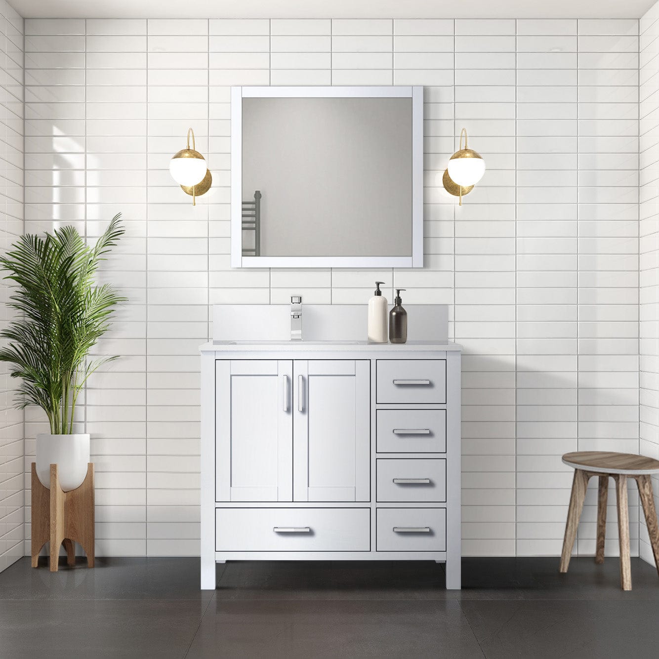 Jacques 36" x 22" Right Offset Bath Vanity Bathroom Vanity - Shop at Home Craft Studio - 12