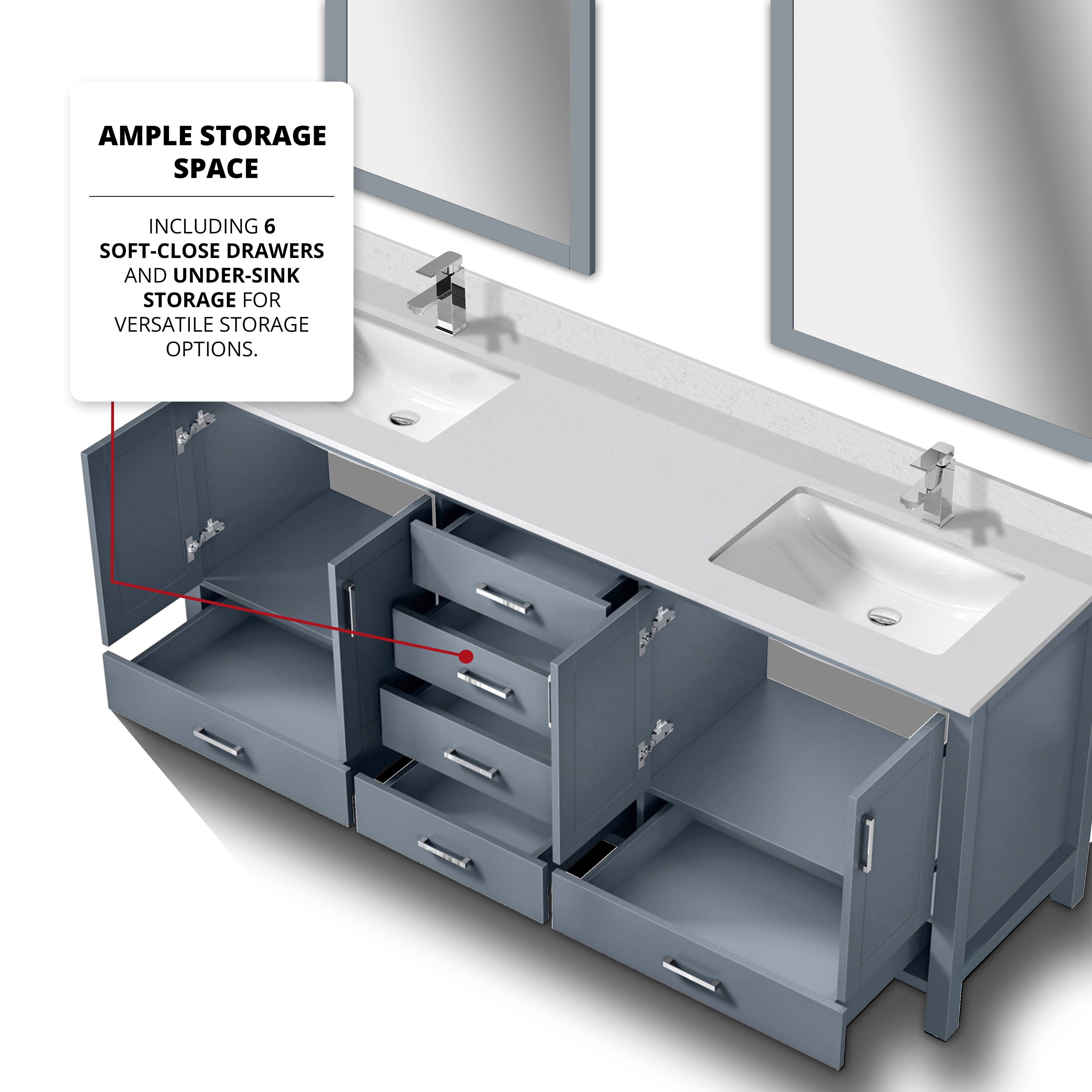 Jacques 80" x 22" Double Bath Vanity Bathroom Vanity - Shop at Home Craft Studio - 22