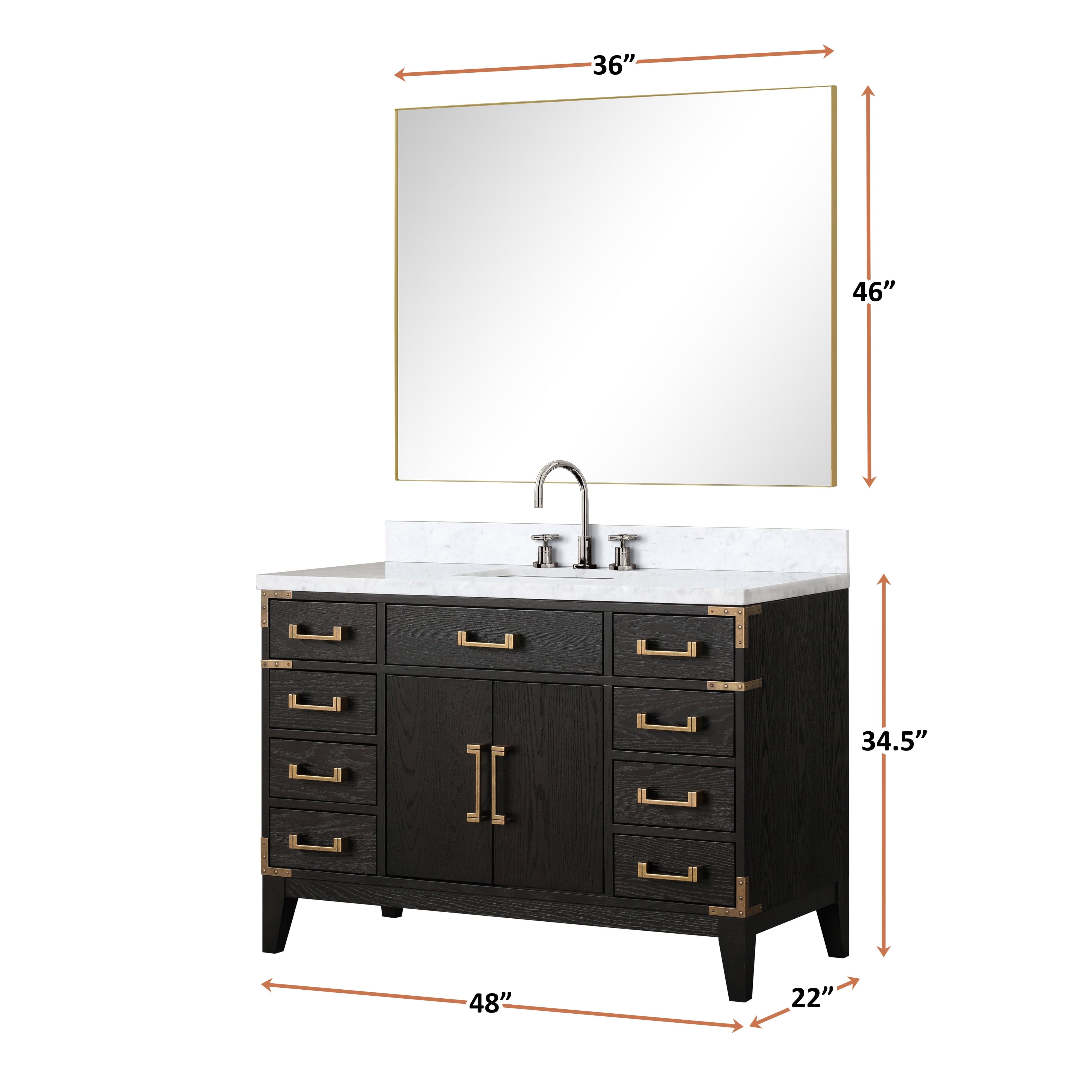Laurel 48" x 22" Single Bath Vanity Bathroom Vanity - Shop at Home Craft Studio - 7