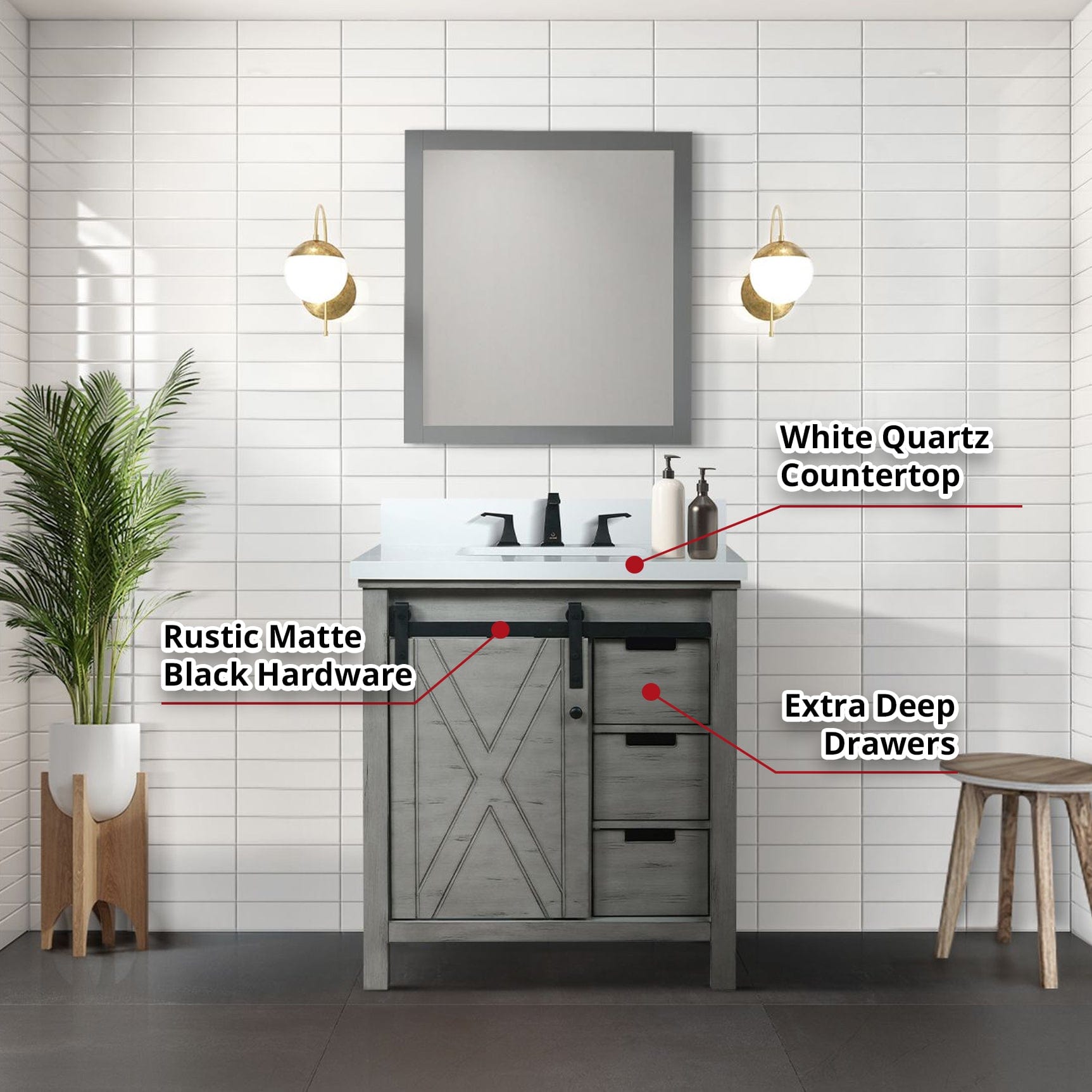 Marsyas 30" x 22" Single Bath Vanity Bathroom Vanity - Shop at Home Craft Studio - 4