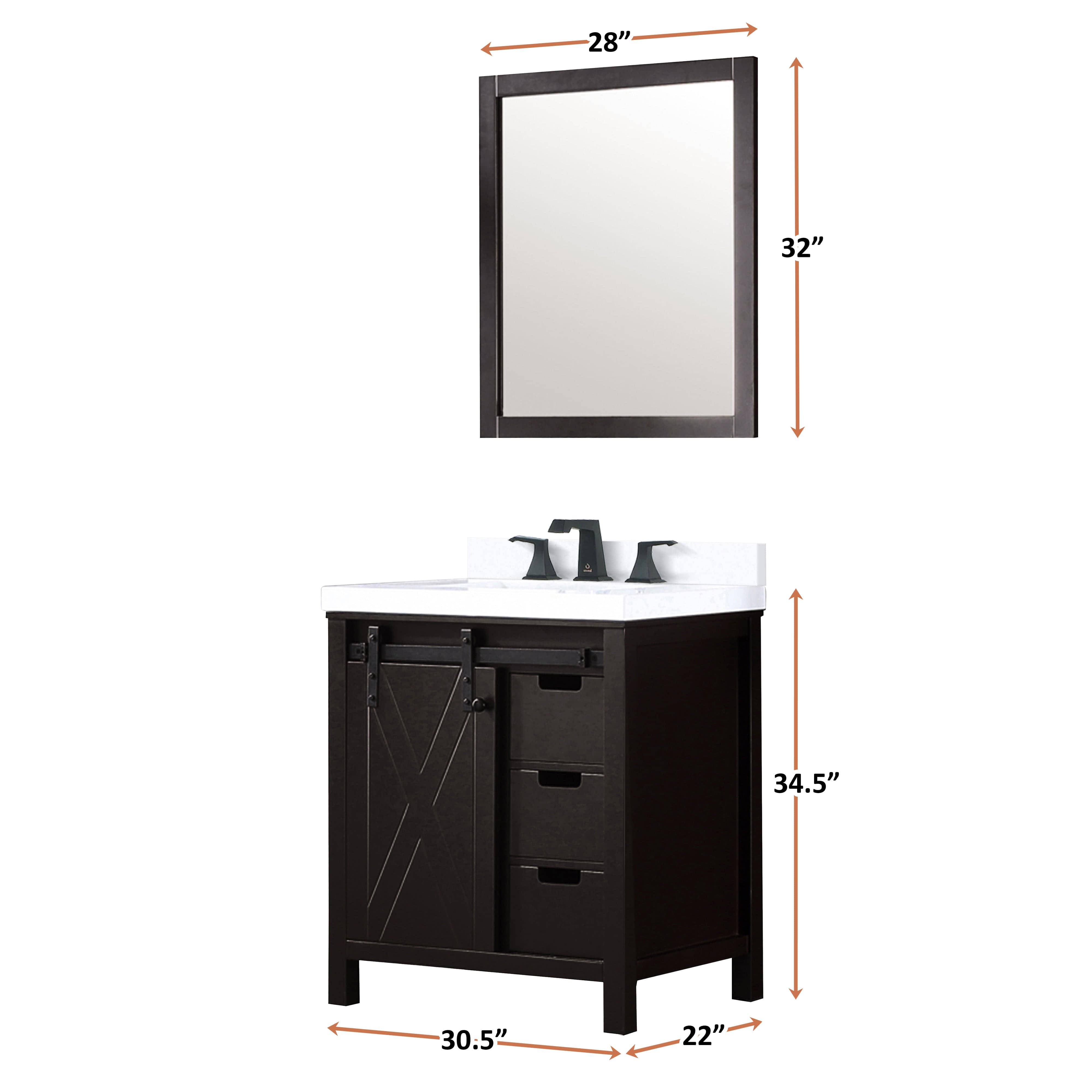 Marsyas 30" x 22" Single Bath Vanity Bathroom Vanity - Shop at Home Craft Studio - 12